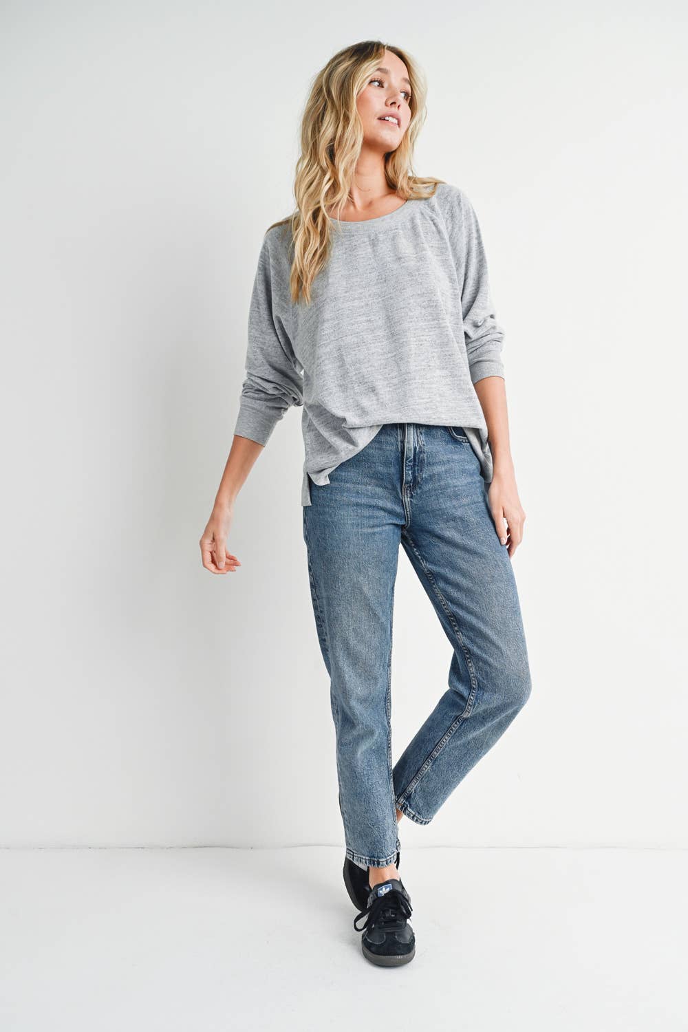 Bluivy - HEATHER CONTRAST SWEATSHIRT PULLOVER