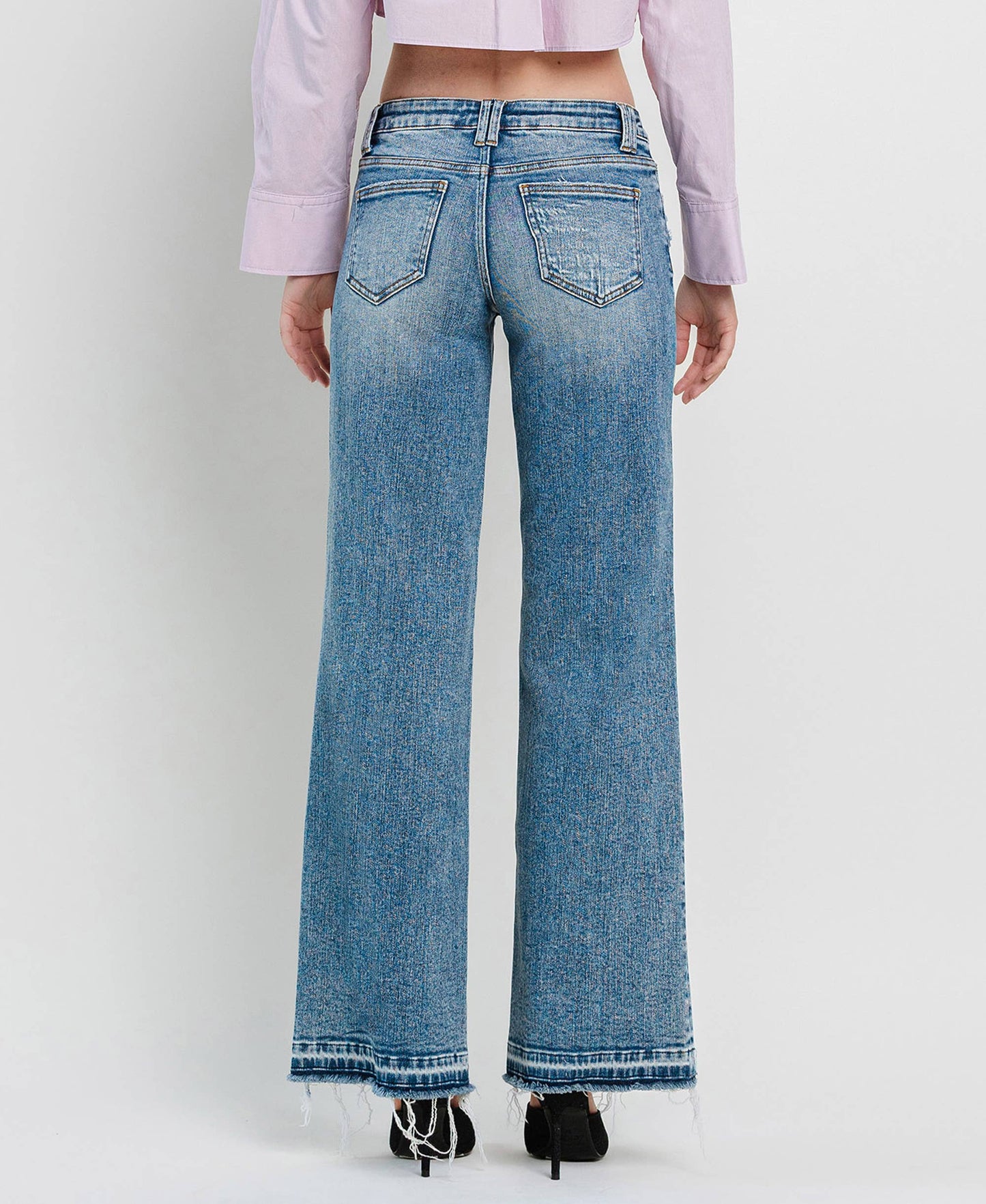 Lovervet by VERVET - TUMMY CONTROL HIGH RISE WIDE LEG JEANS