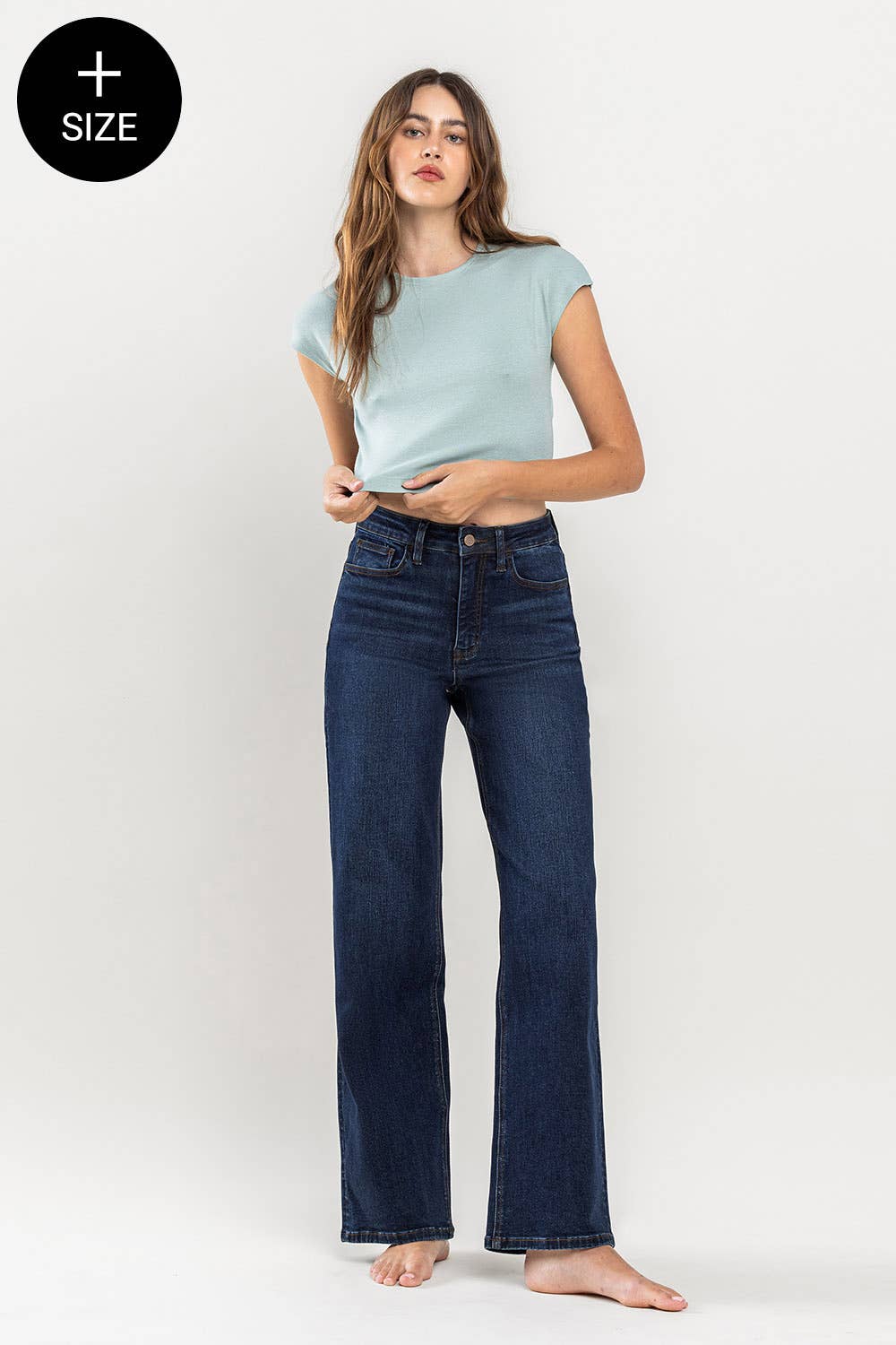 Lovervet by VERVET - PLUS SIZE 90'S VINTAGE SUPER HIGH RISE LOOSE JEANS LV1207-P