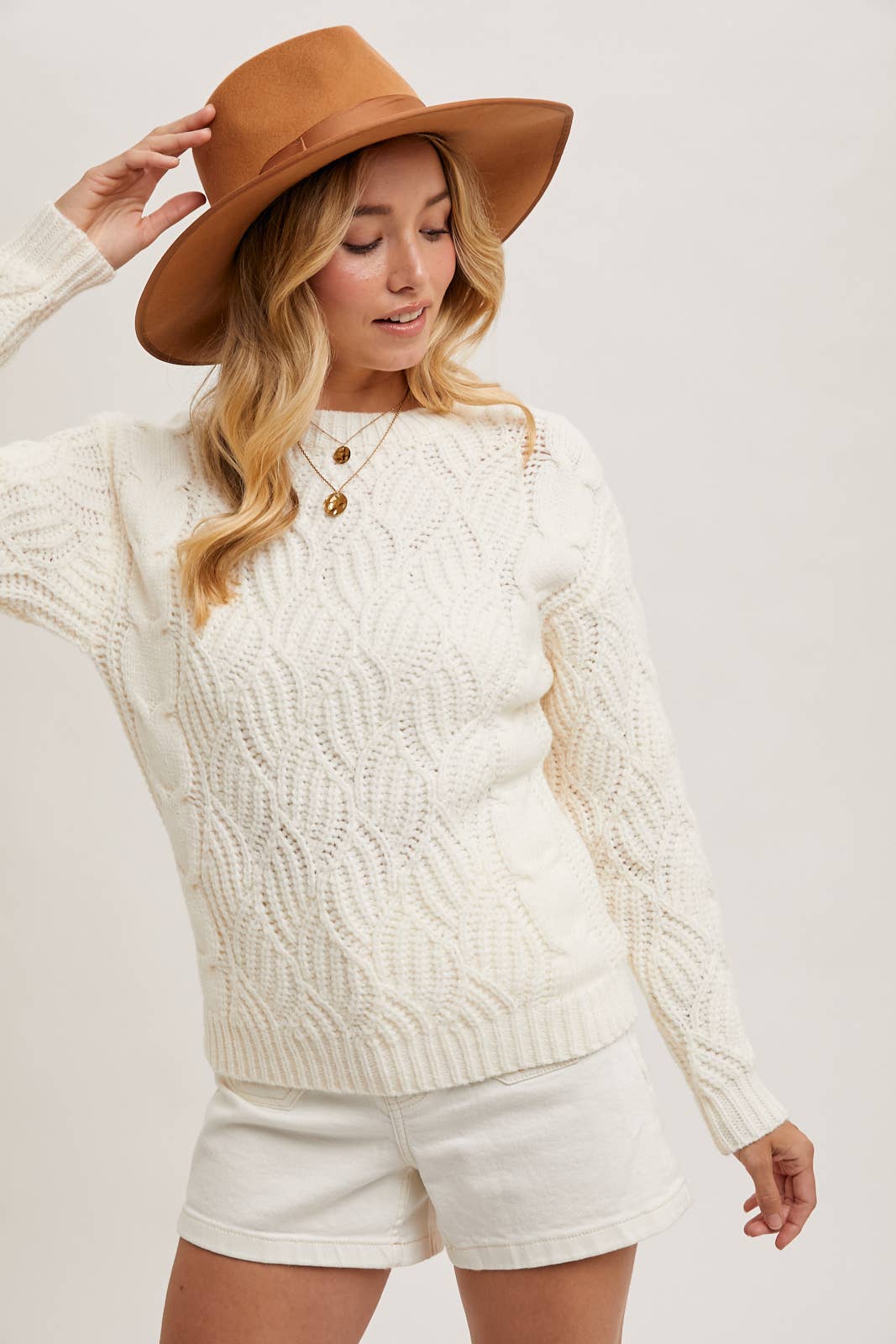 Bluivy - TWISTED KNIT SWEATER PULLOVER TOP
