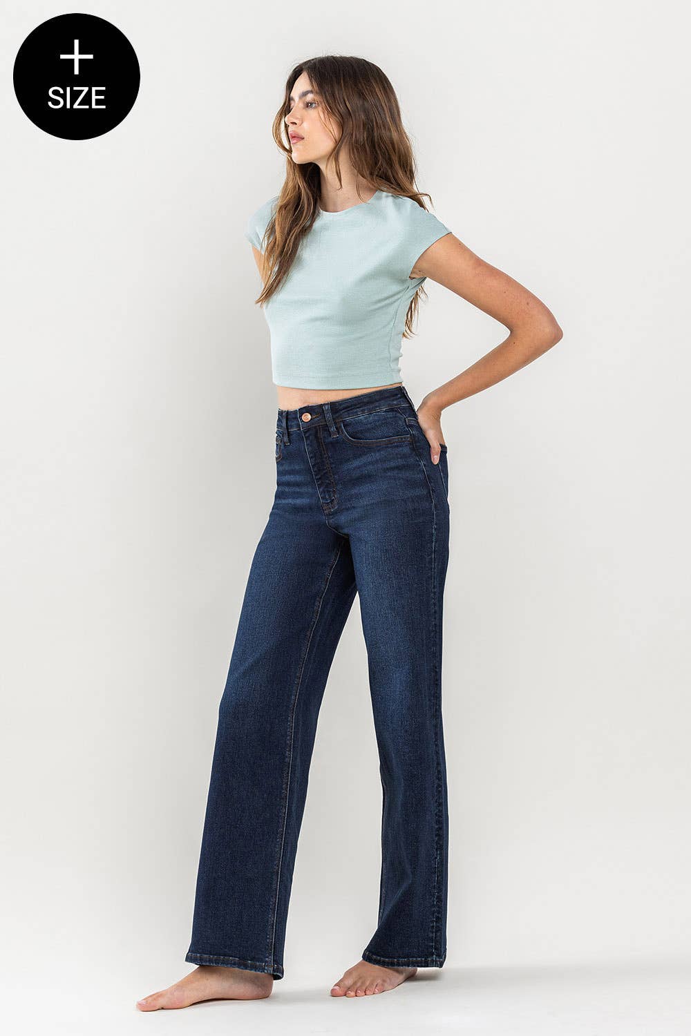 Lovervet by VERVET - PLUS SIZE 90'S VINTAGE SUPER HIGH RISE LOOSE JEANS LV1207-P