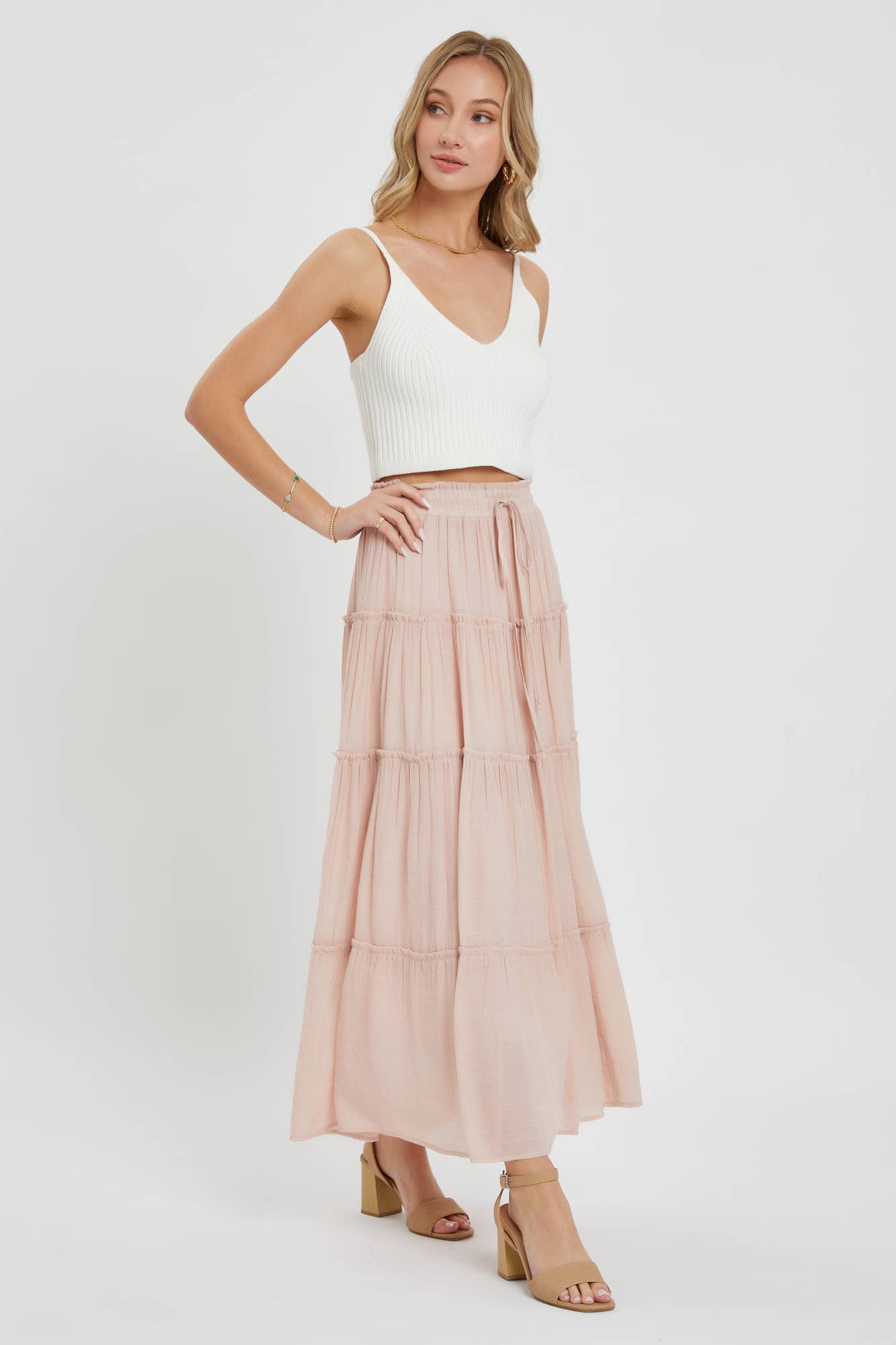 Sweet Lovely by Jen - BESTSELLER FLOWY TIERED MAXI  SKIRT