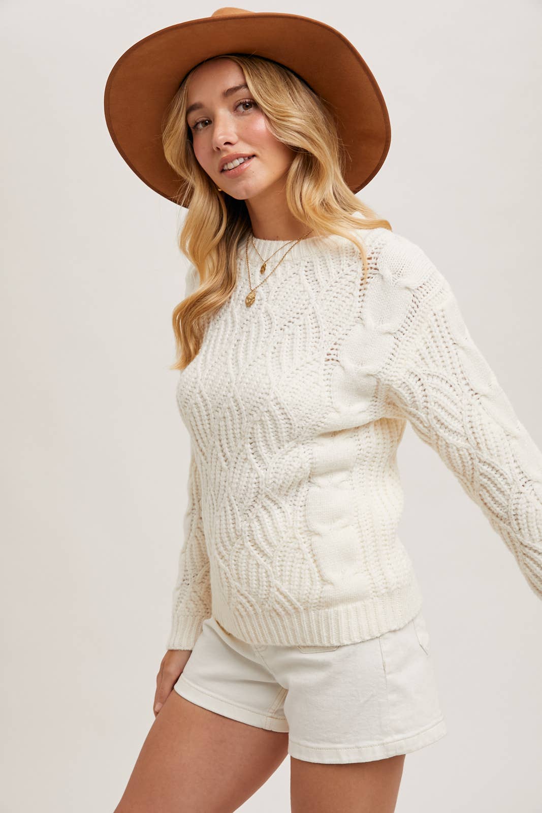 Bluivy - TWISTED KNIT SWEATER PULLOVER TOP
