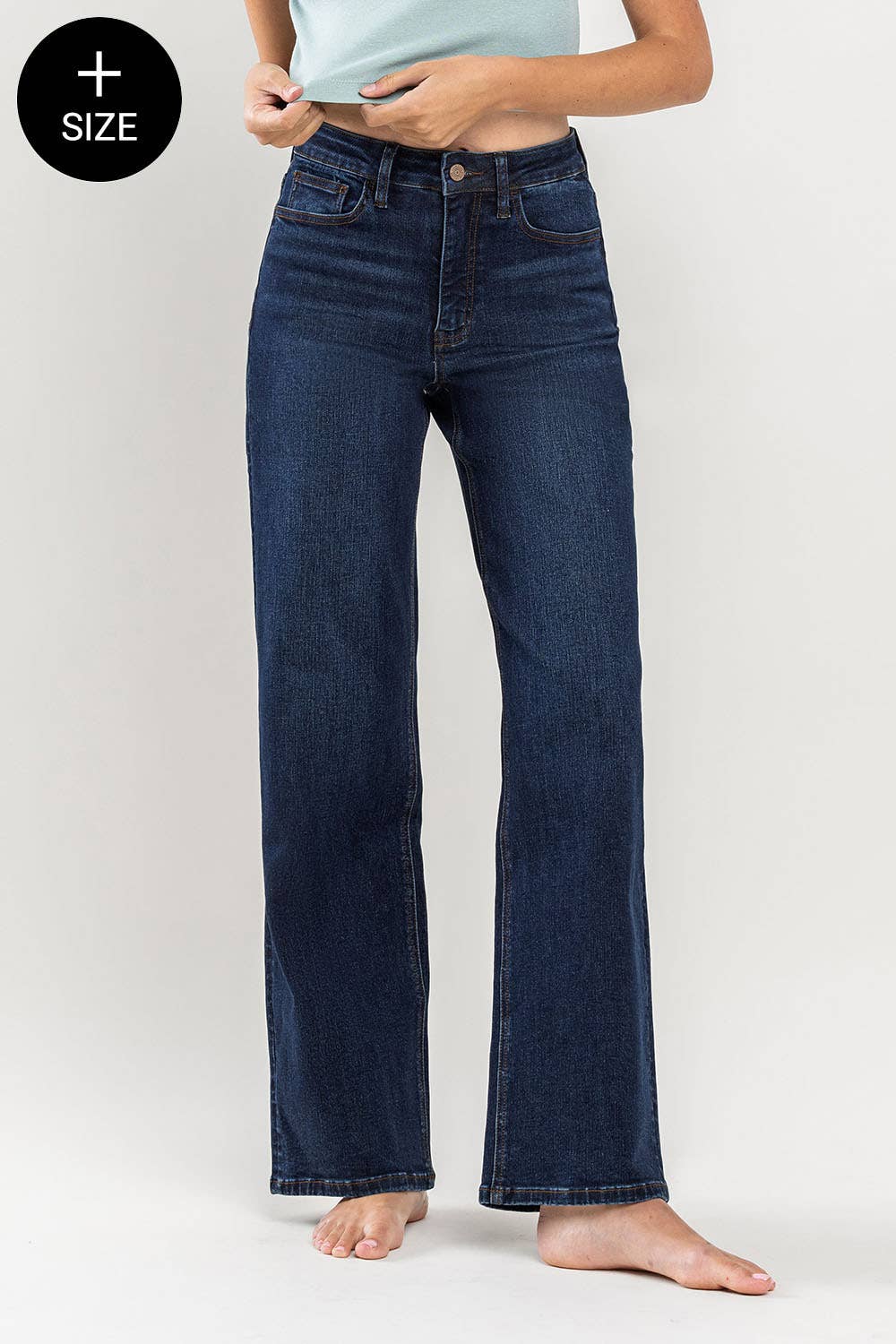 Lovervet by VERVET - PLUS SIZE 90'S VINTAGE SUPER HIGH RISE LOOSE JEANS LV1207-P