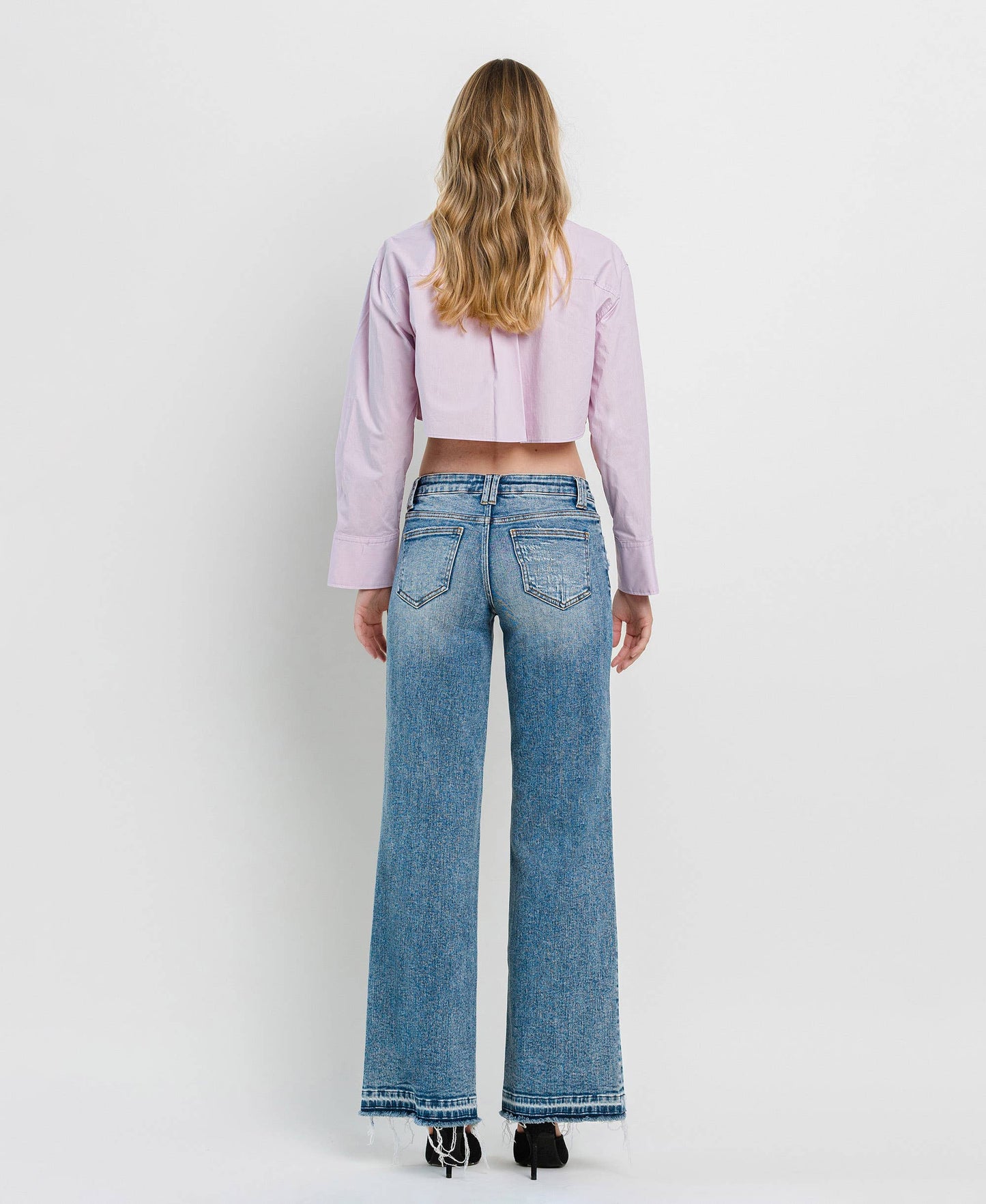 Lovervet by VERVET - TUMMY CONTROL HIGH RISE WIDE LEG JEANS
