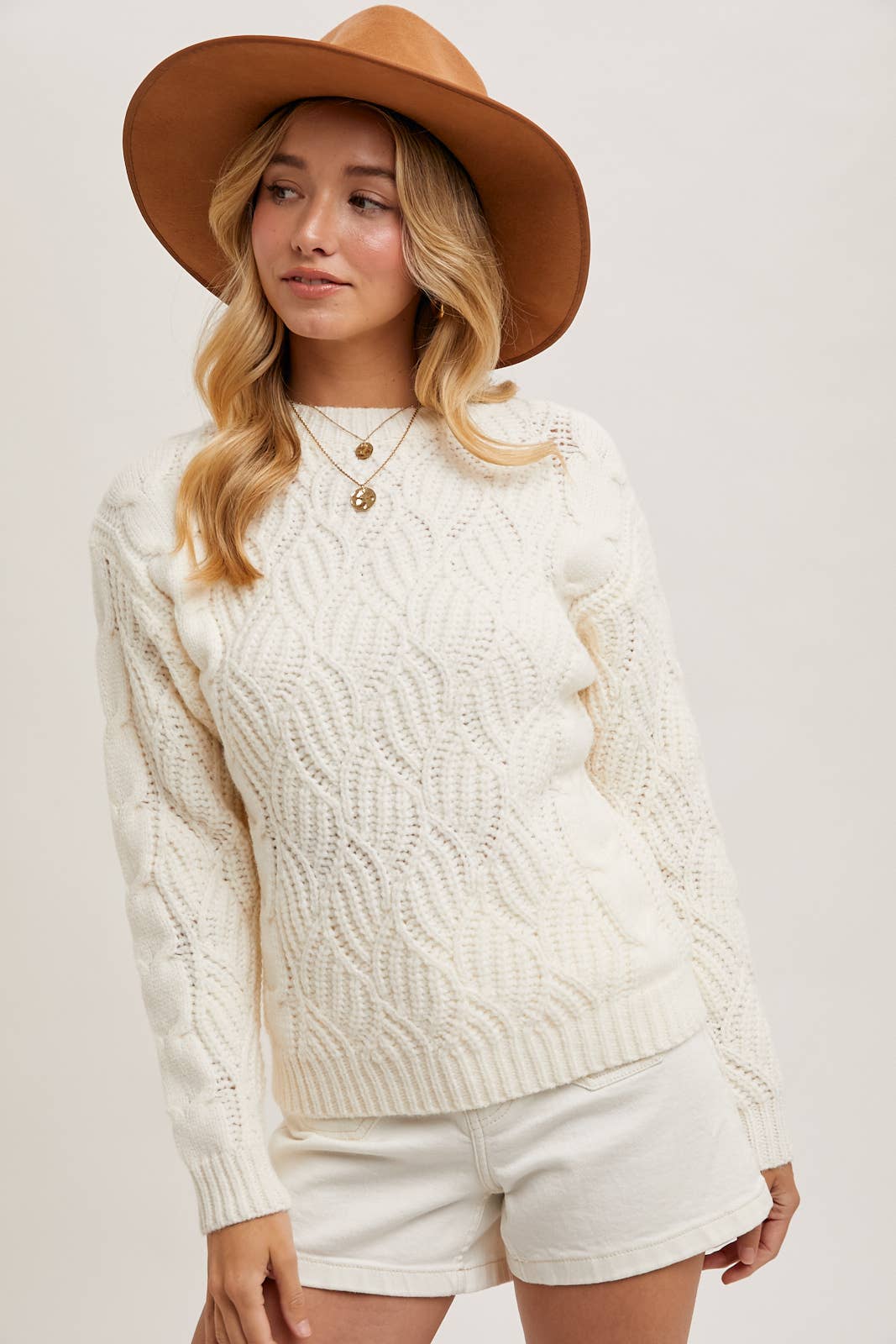 Bluivy - TWISTED KNIT SWEATER PULLOVER TOP