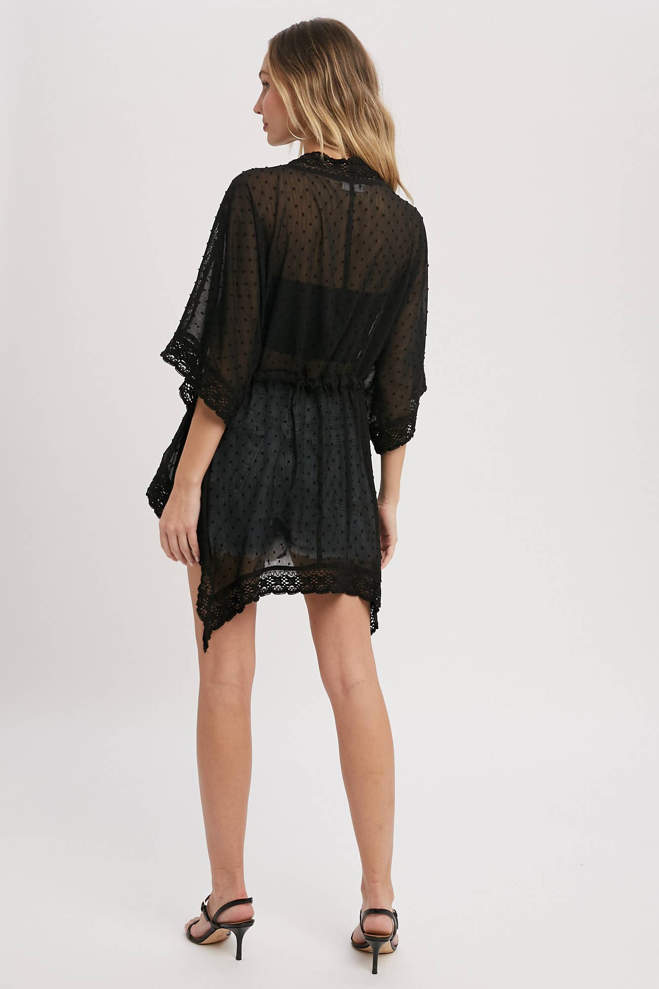 Bluivy - LACE TRIM KIMONO