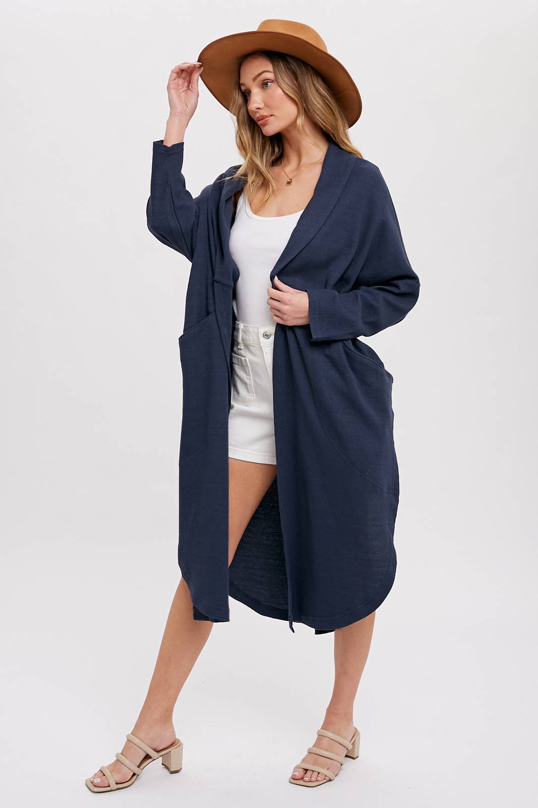 Bluivy - THERMAL KNIT OVERSIZED CARDIGAN