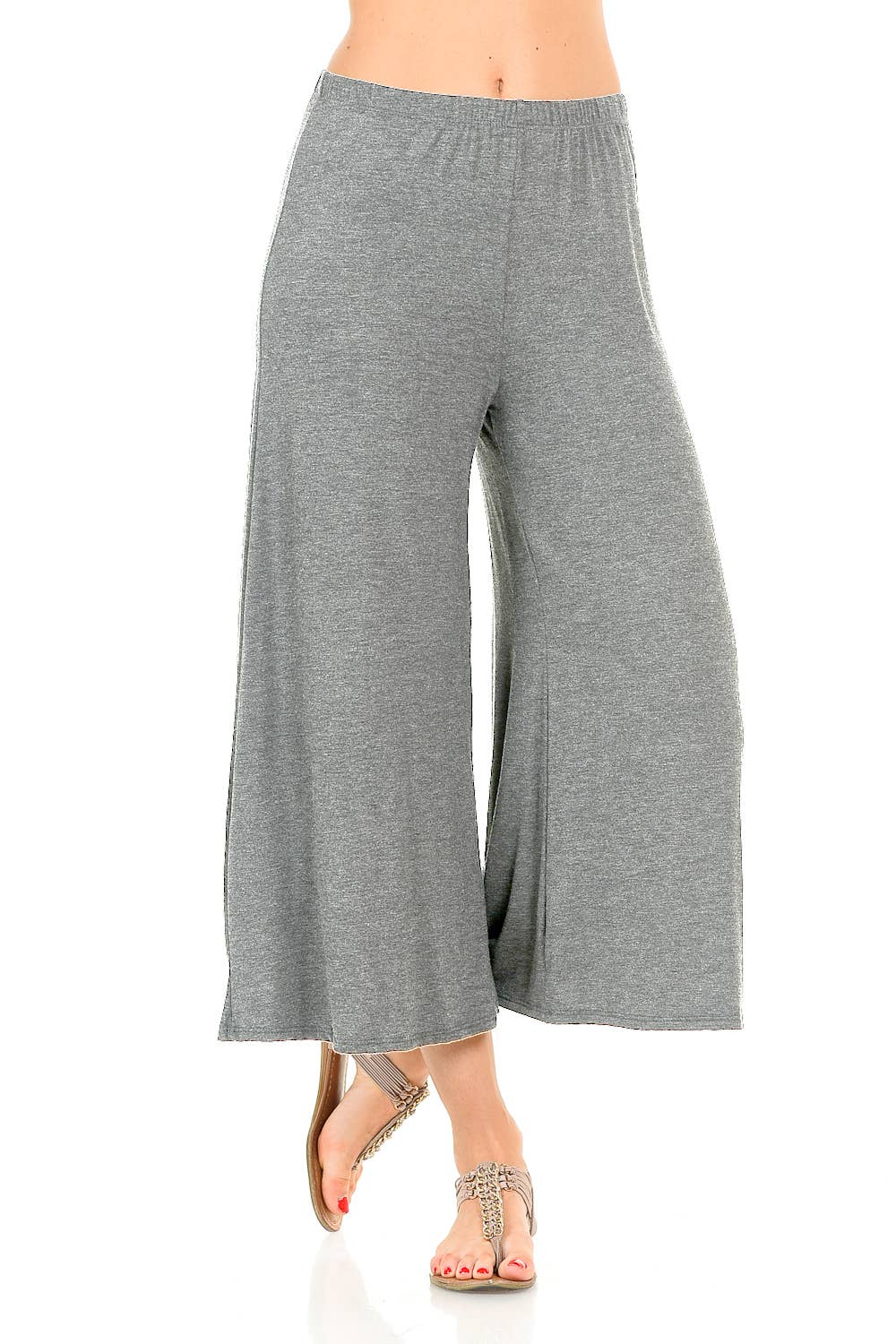 Allium - Elastic Waist Culottes Pants