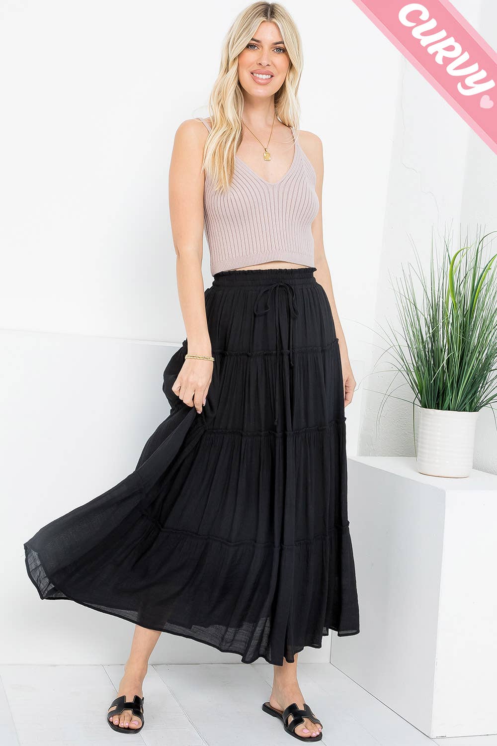 Sweet Lovely by Jen - MAXI SKIRT PLUS SIZE