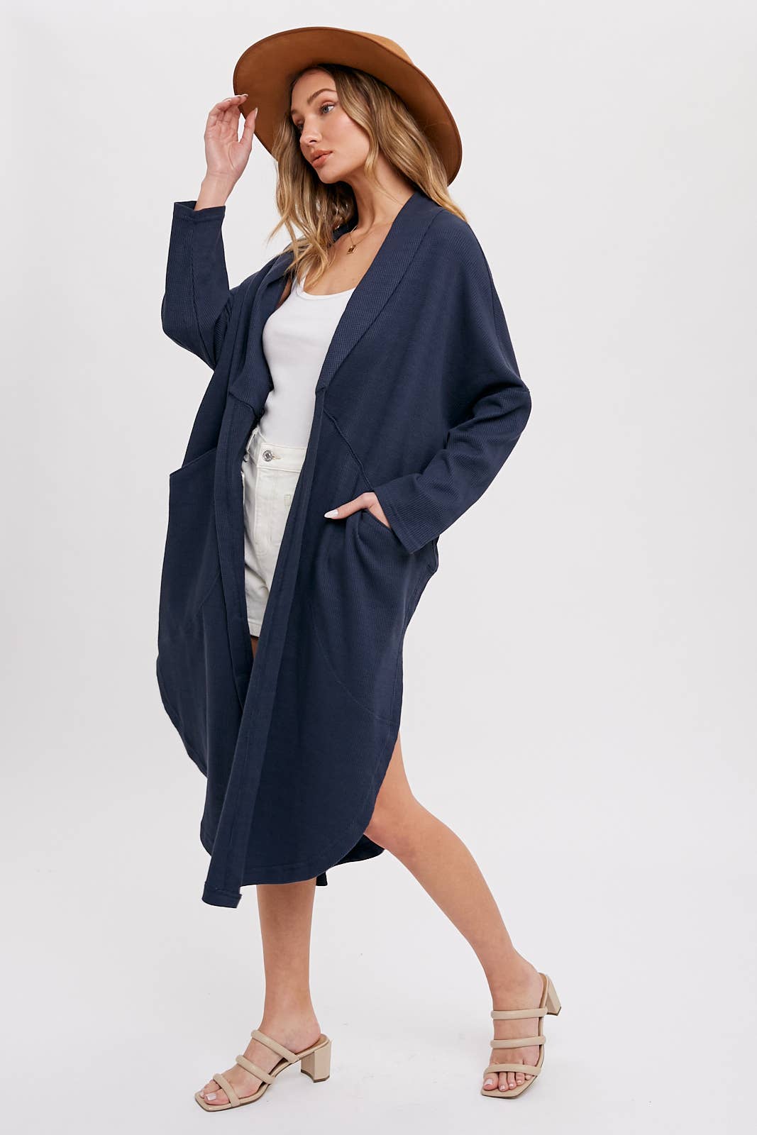 Bluivy - THERMAL KNIT OVERSIZED CARDIGAN