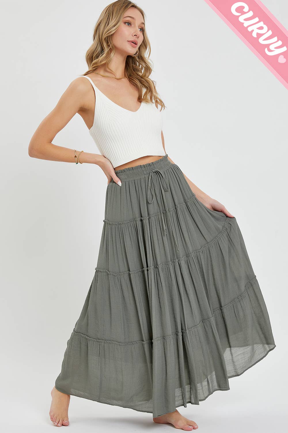Sweet Lovely by Jen - MAXI SKIRT PLUS SIZE
