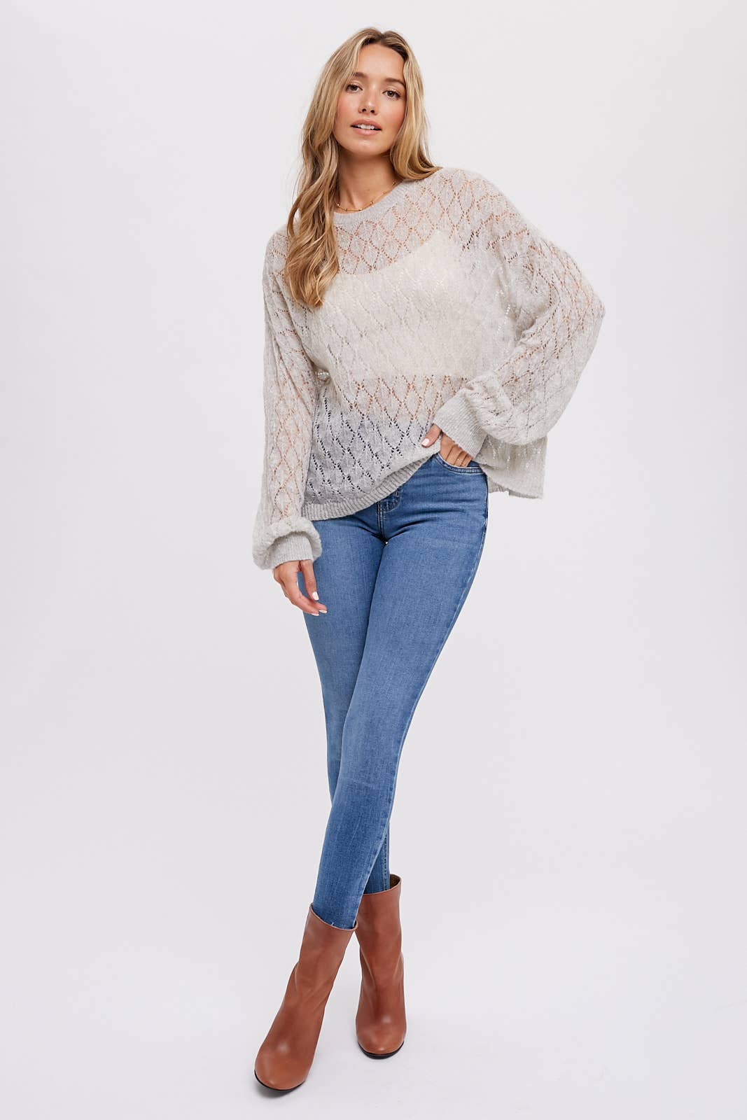 Bluivy - POINTELLE KNIT PULLOVER