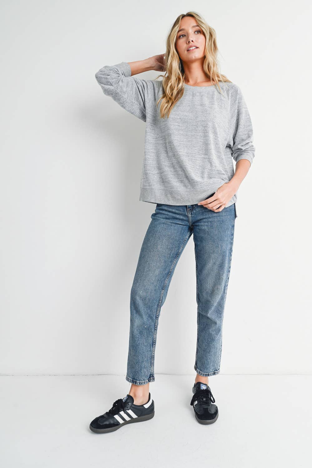 Bluivy - HEATHER CONTRAST SWEATSHIRT PULLOVER