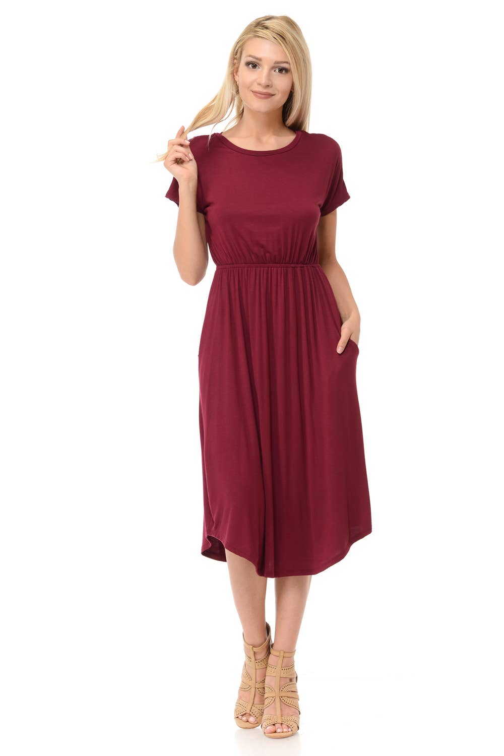 Allium - Drop Shoulder Midi Dress with Pockets