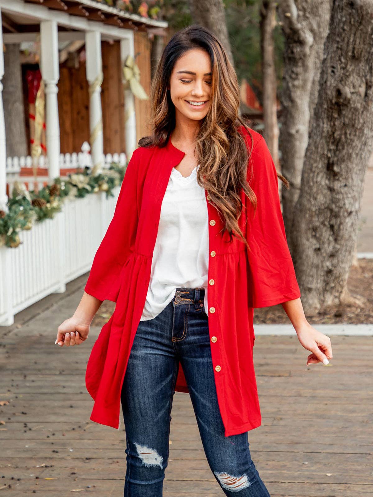 Tickled Teal - Maren Button Cardigan