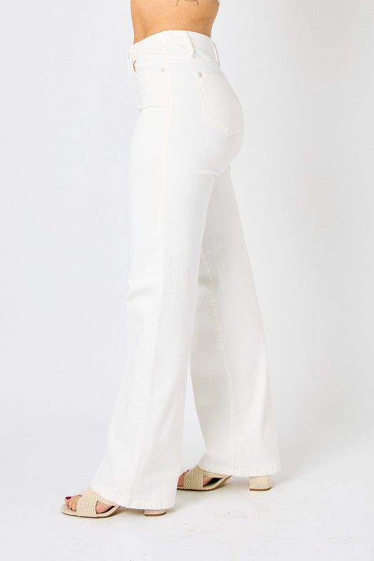 Judy Blue HW Braided Detail Wide Leg