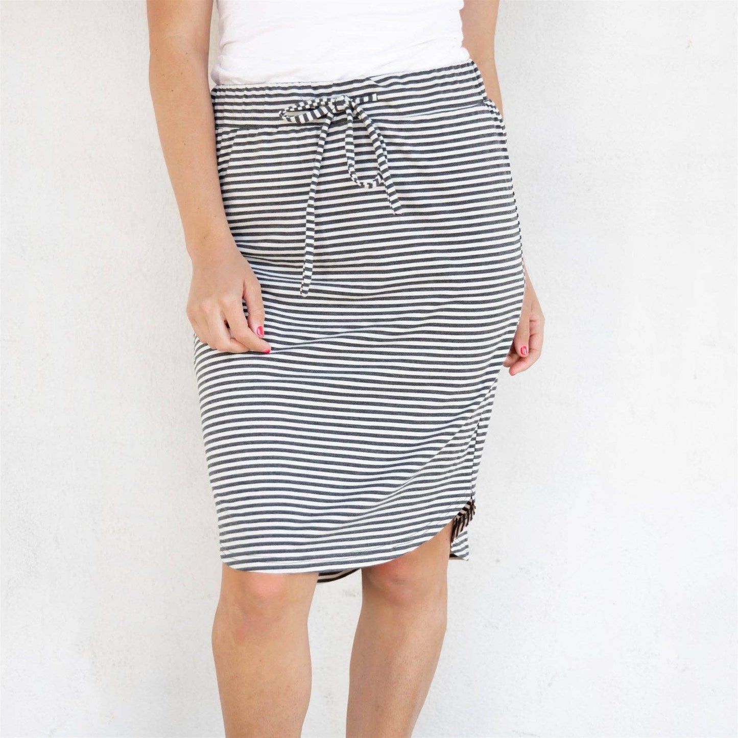 Tickled Teal - Thin Stripe Mabel Weekend Skirt