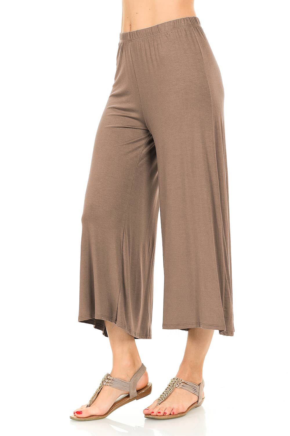 Allium - Elastic Waist Culottes Pants