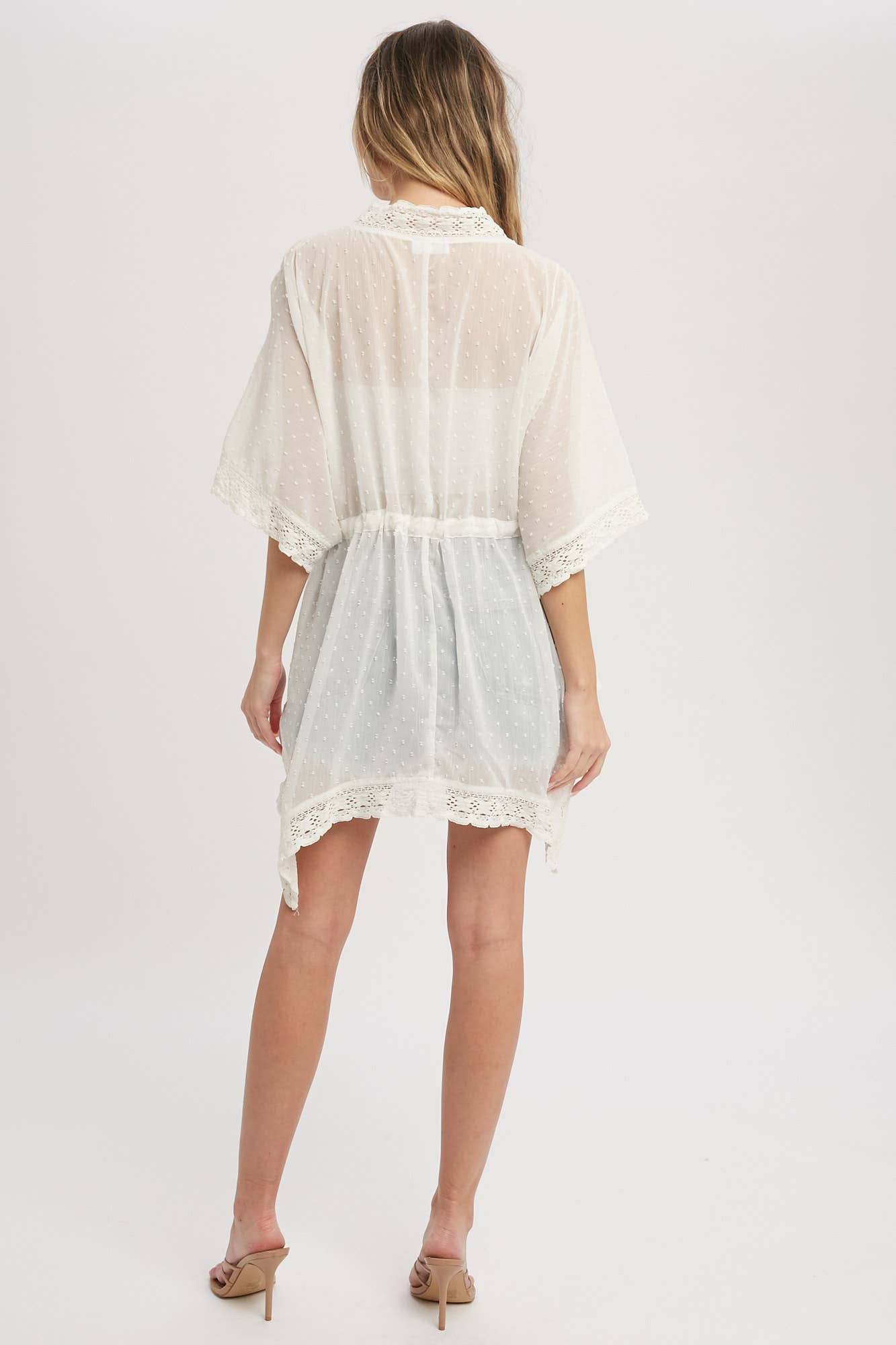 Bluivy - LACE TRIM KIMONO