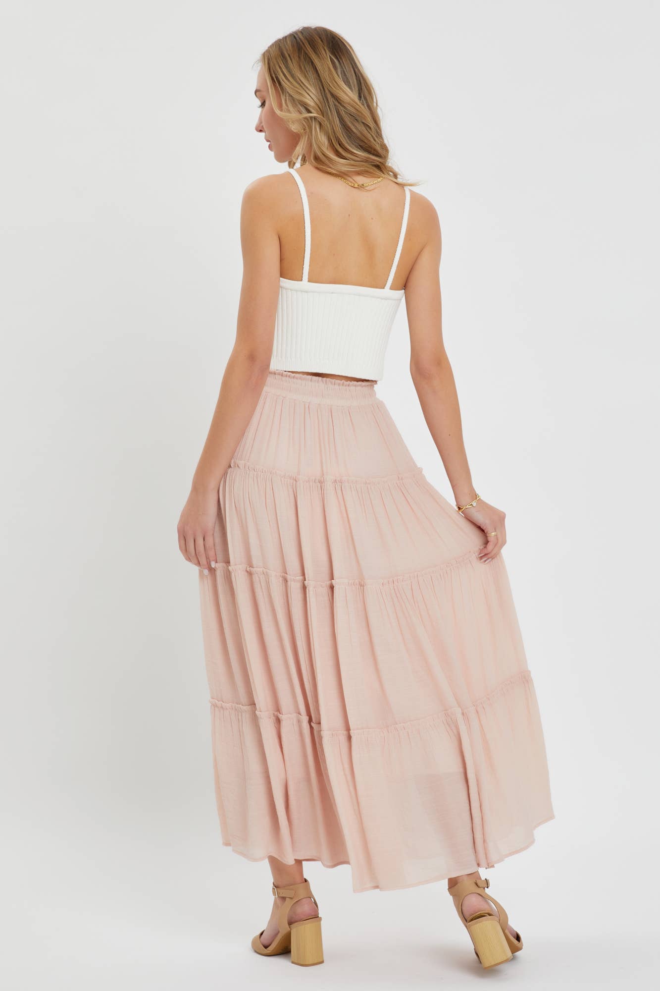 Sweet Lovely by Jen - BESTSELLER FLOWY TIERED MAXI  SKIRT