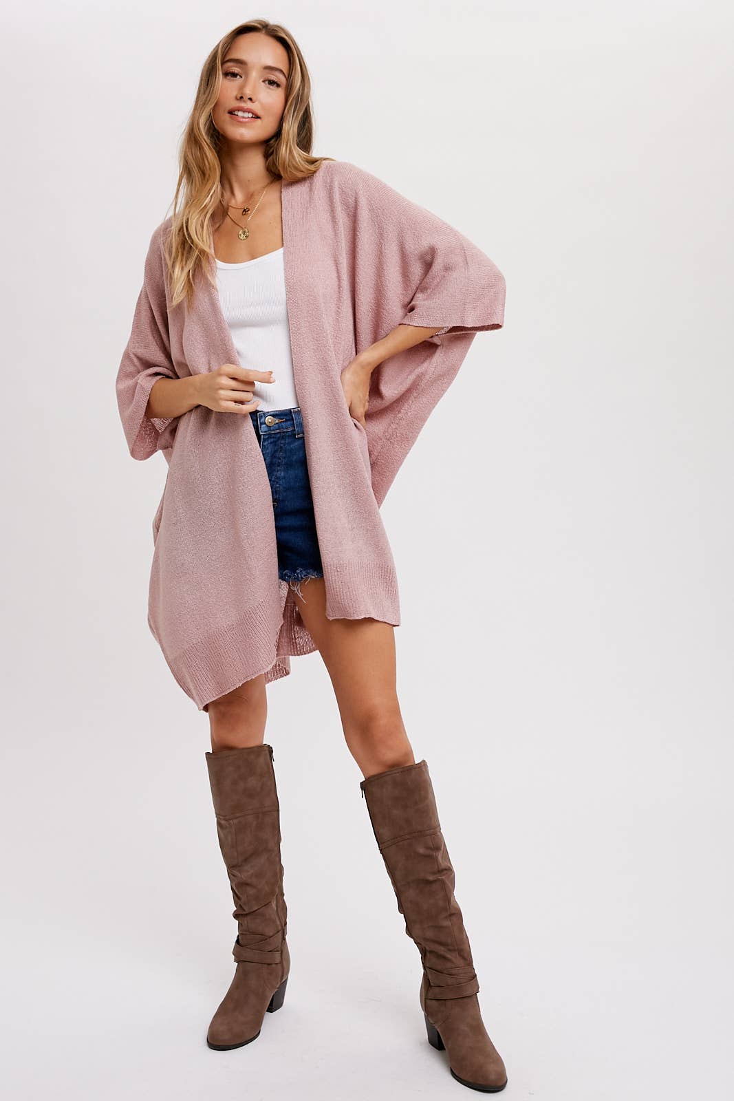 Bluivy - WIDE SLEEVE OPEN FRONT CARDIGAN