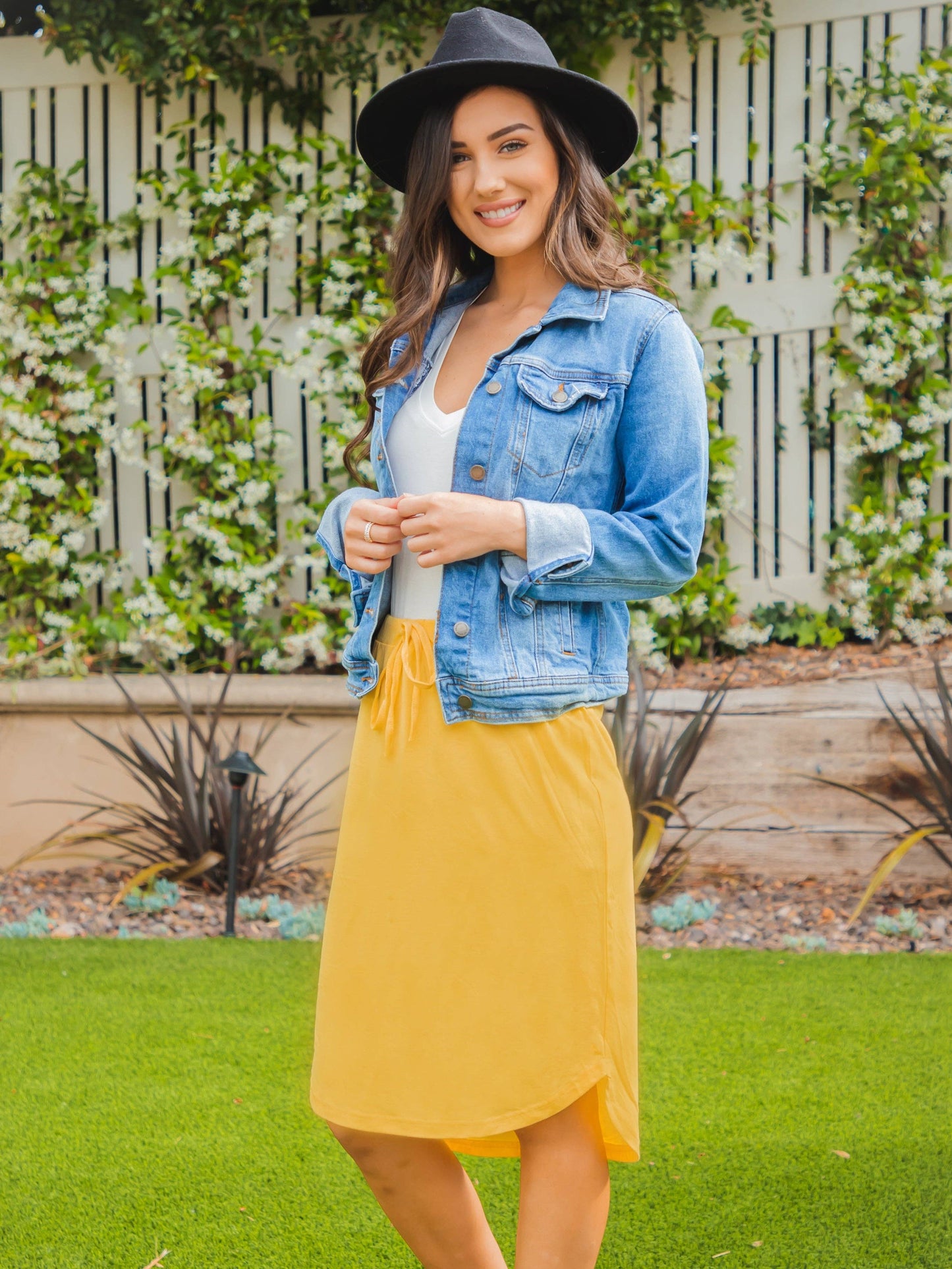 Tickled Teal - Spring Solid Weekend Skirt | S-3X