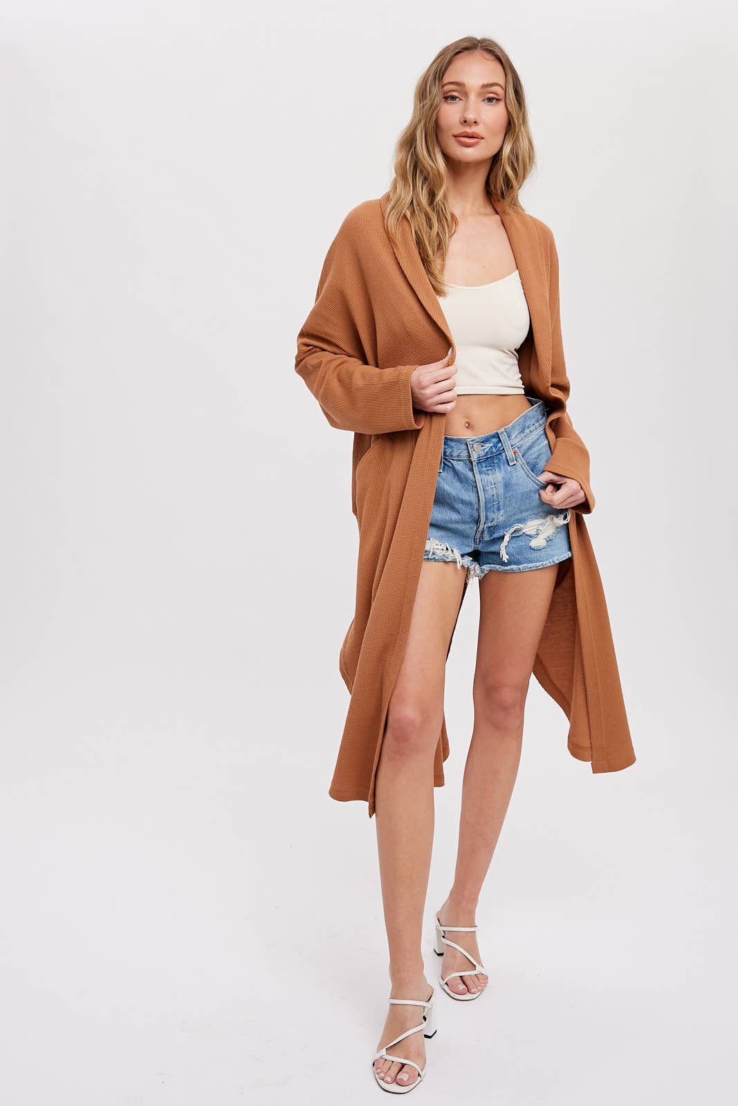 Bluivy - THERMAL KNIT OVERSIZED CARDIGAN