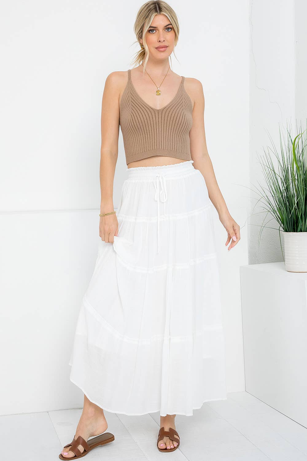Sweet Lovely by Jen - BESTSELLER FLOWY TIERED MAXI  SKIRT