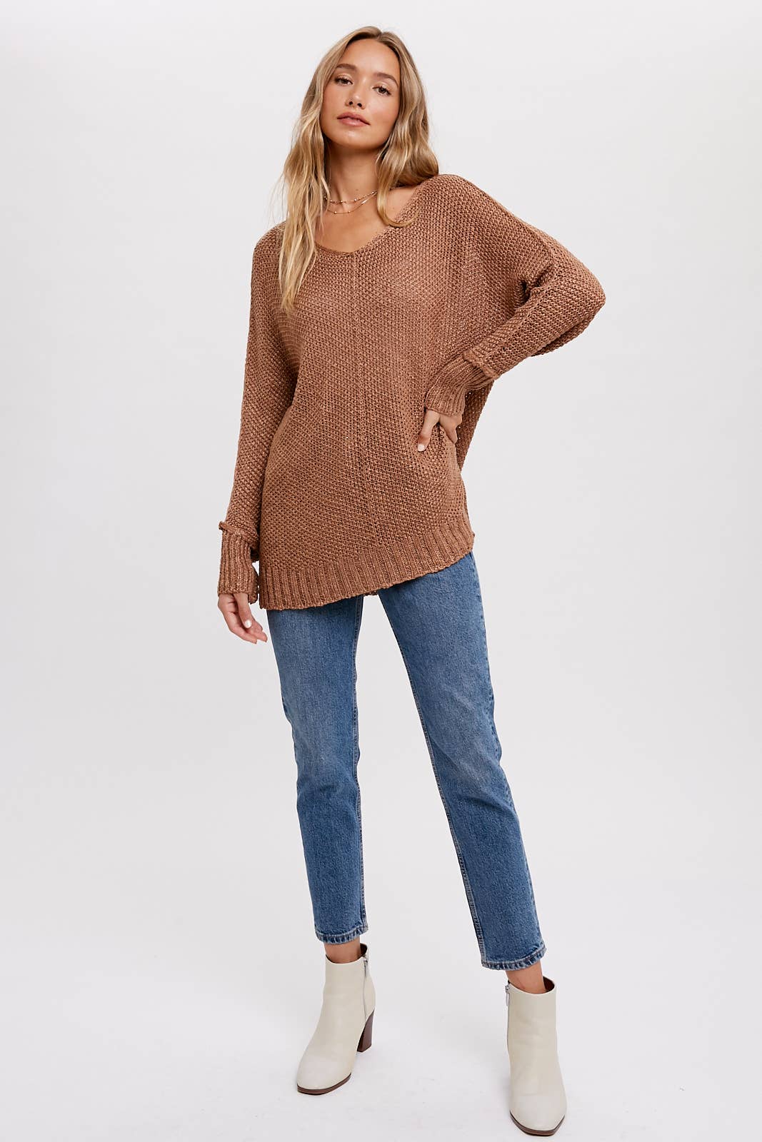 Bluivy - REVERSE SEAM LOOSE FIT SWEATER