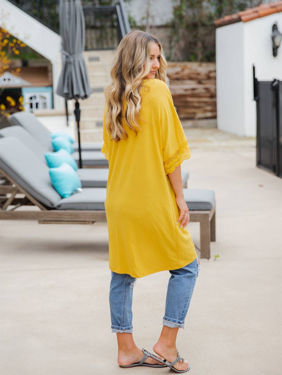 Tickled Teal - Sparrow Lace Kimono Cardigan