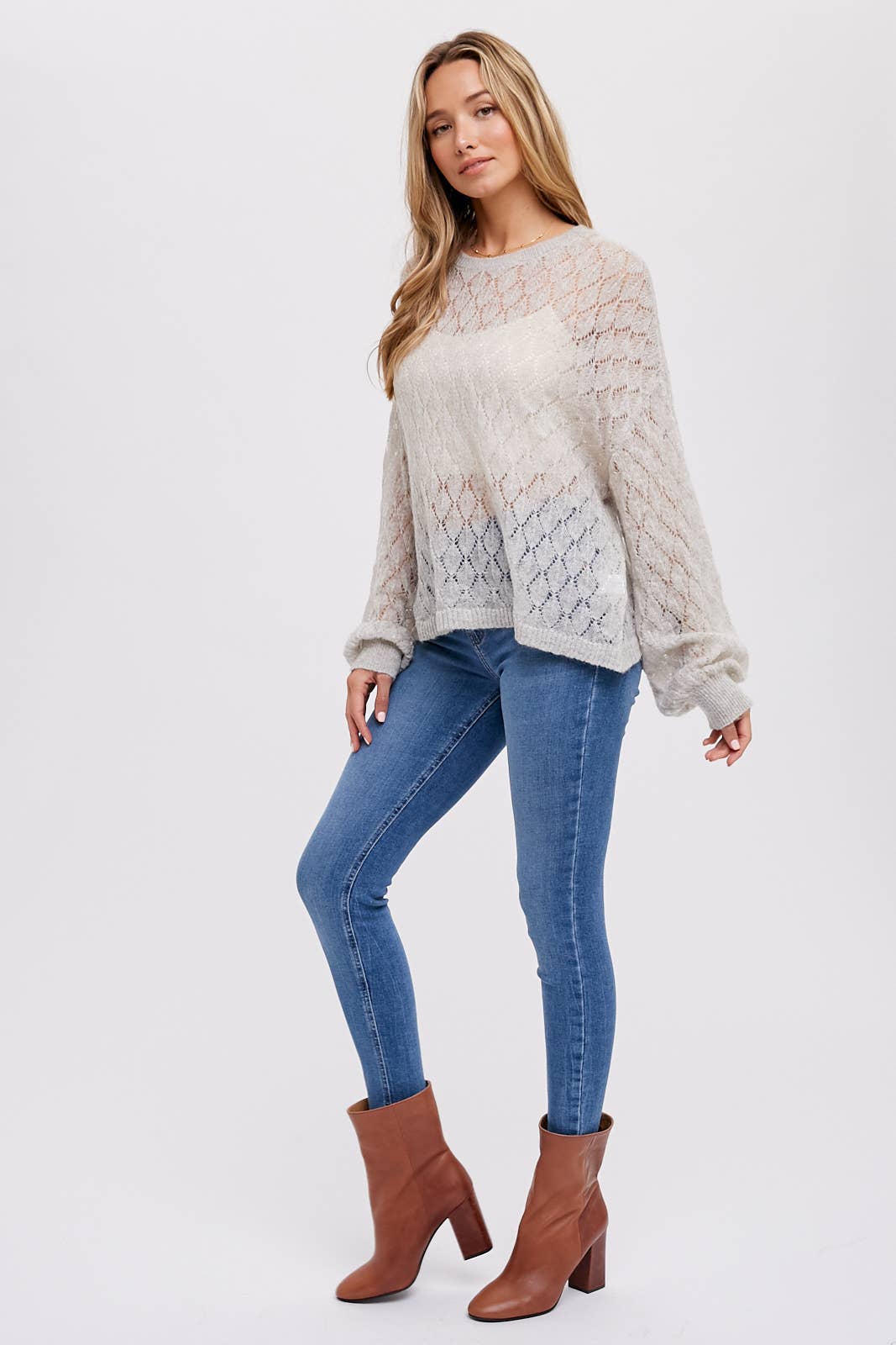 Bluivy - POINTELLE KNIT PULLOVER