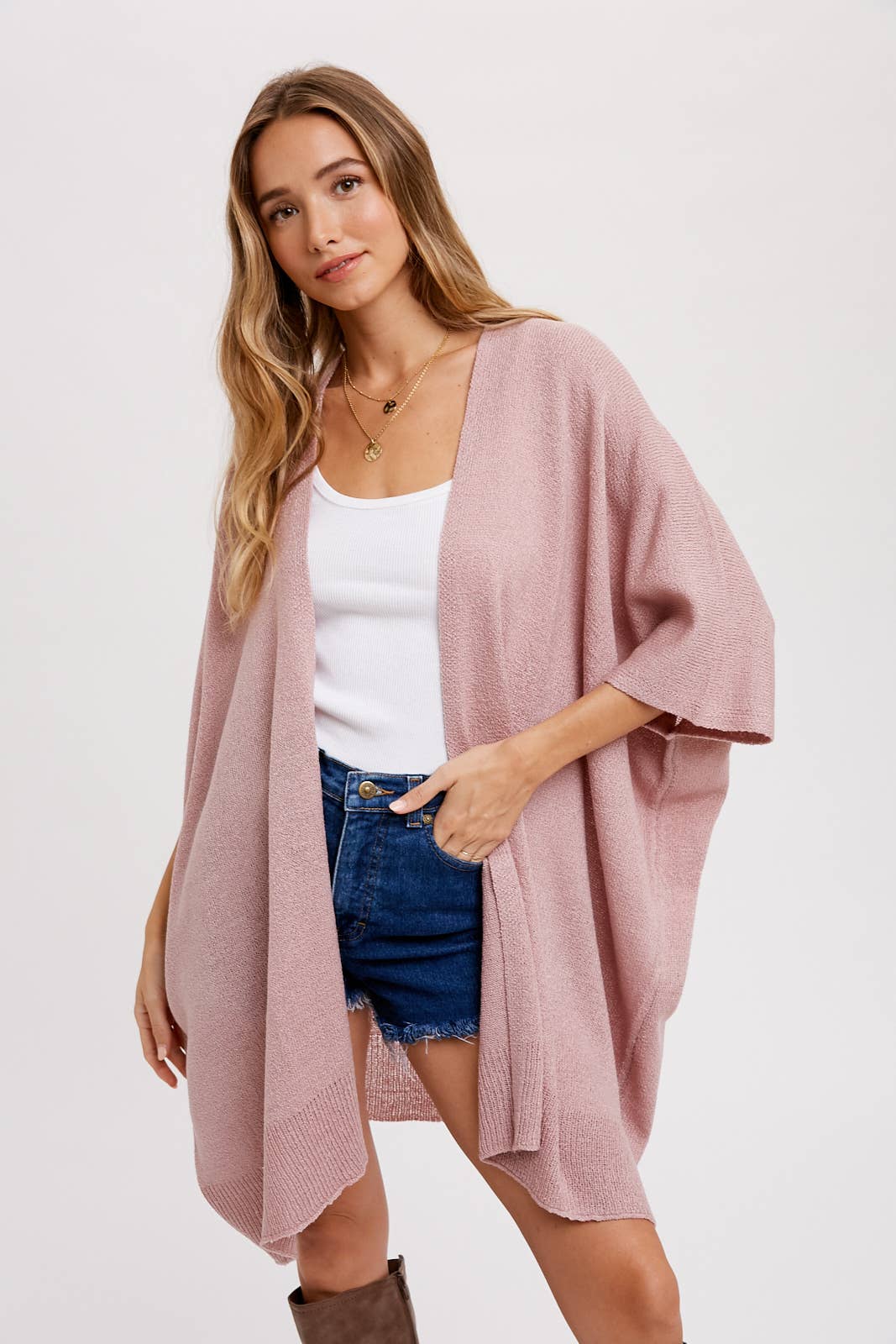 Bluivy - WIDE SLEEVE OPEN FRONT CARDIGAN