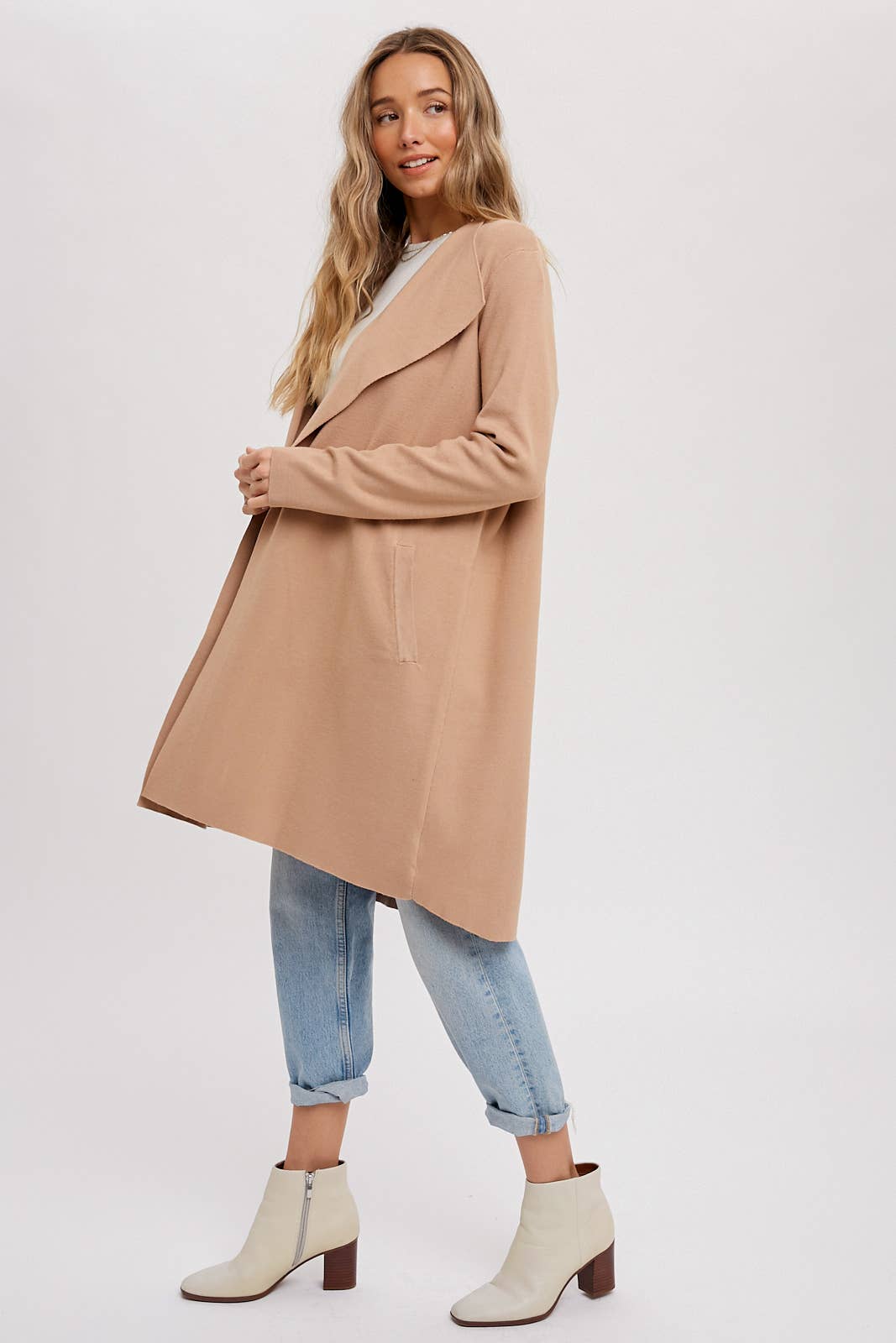 Bluivy - DRAPE COLLAR CARDIGAN
