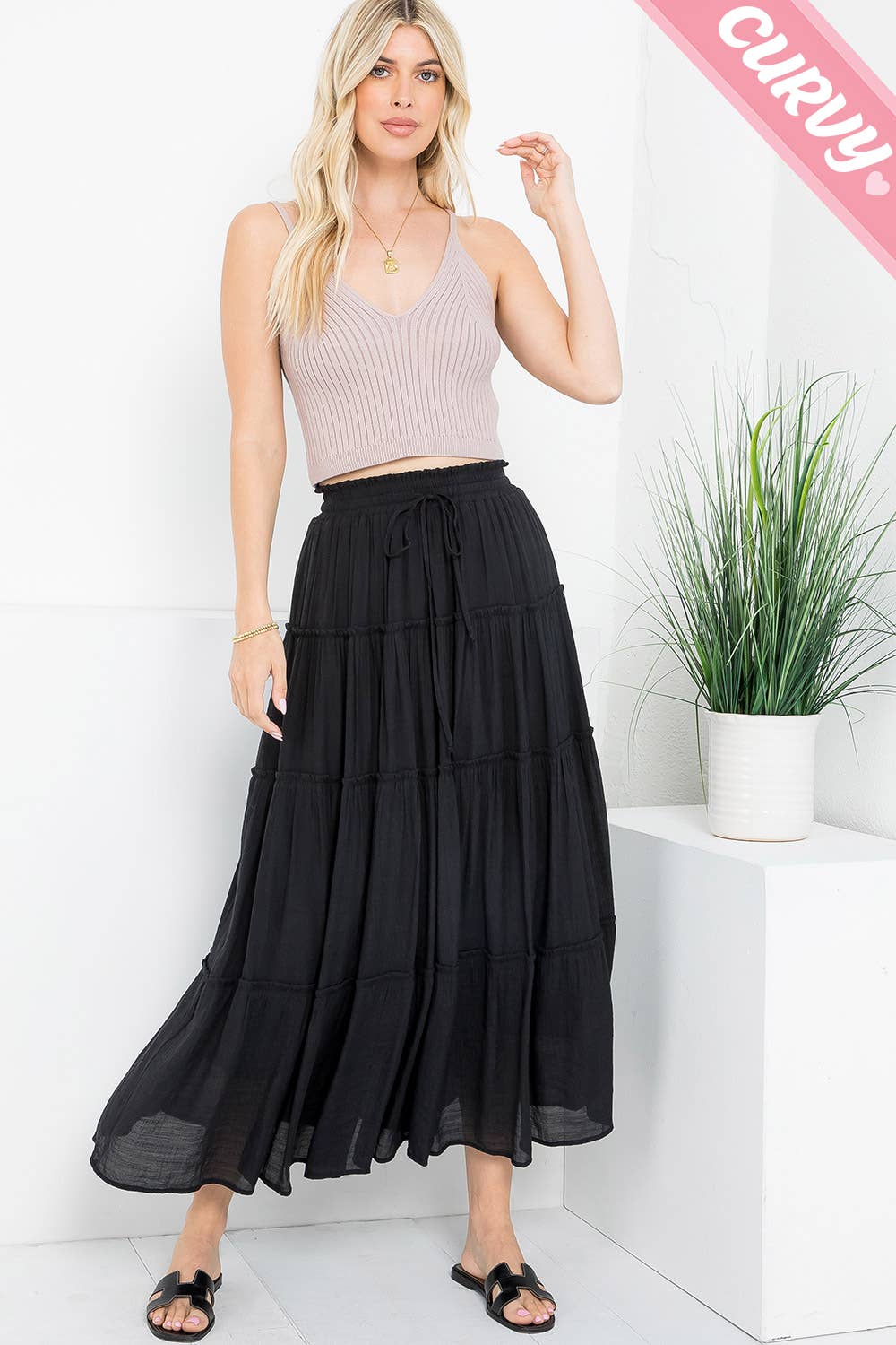 Sweet Lovely by Jen - MAXI SKIRT PLUS SIZE
