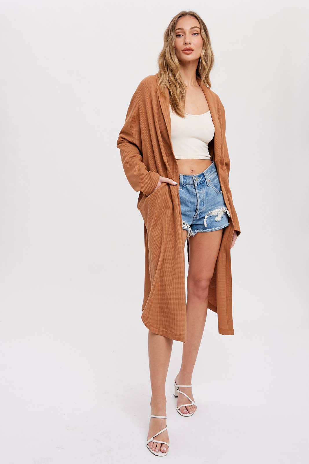 Bluivy - THERMAL KNIT OVERSIZED CARDIGAN