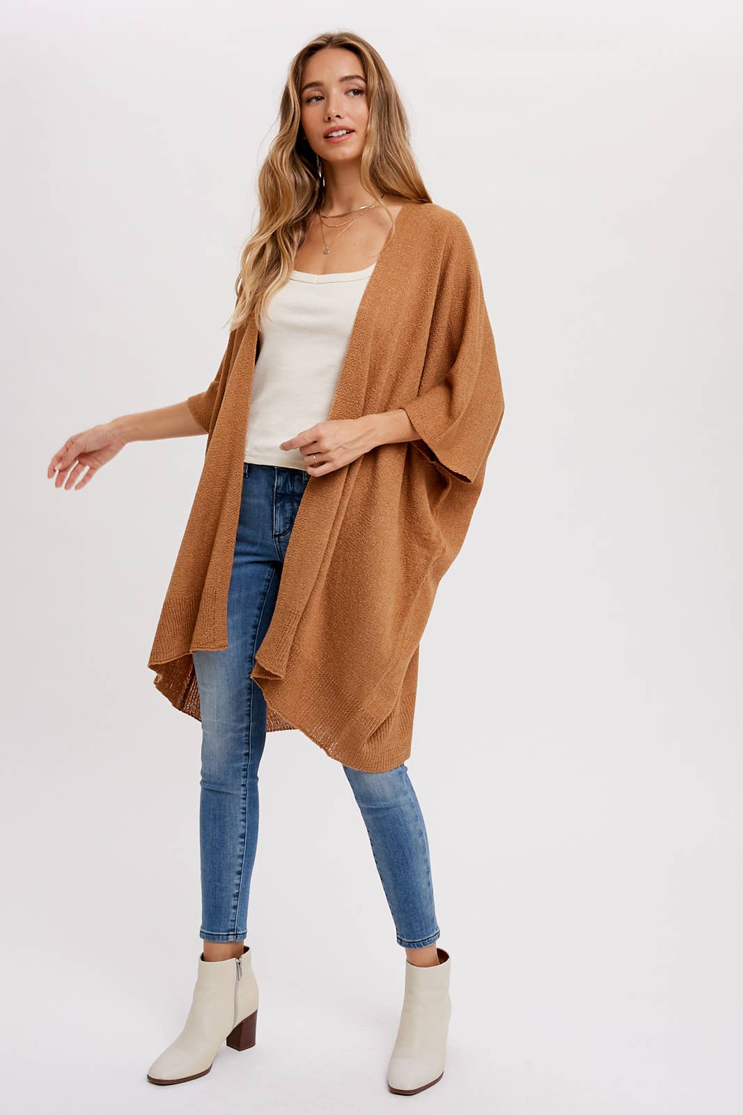 Bluivy - WIDE SLEEVE OPEN FRONT CARDIGAN