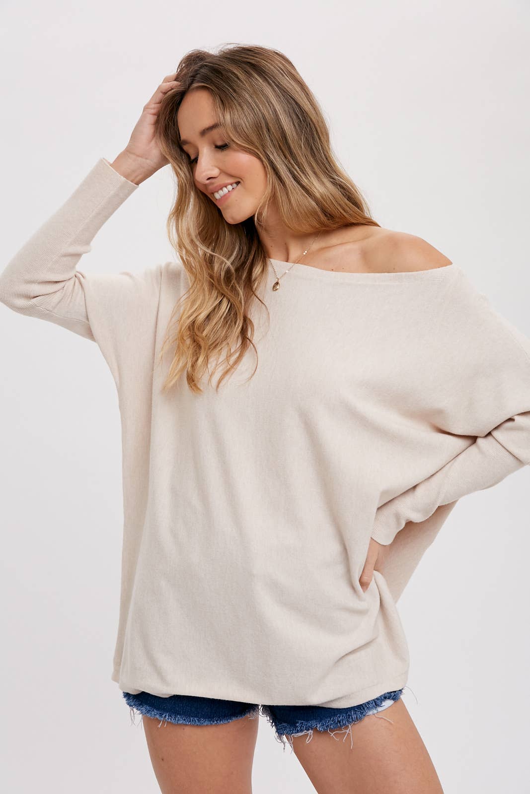 Bluivy - FLOWY BOATNECK DOLMAN TUNIC