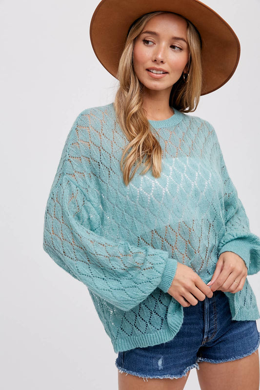 Bluivy - POINTELLE KNIT PULLOVER