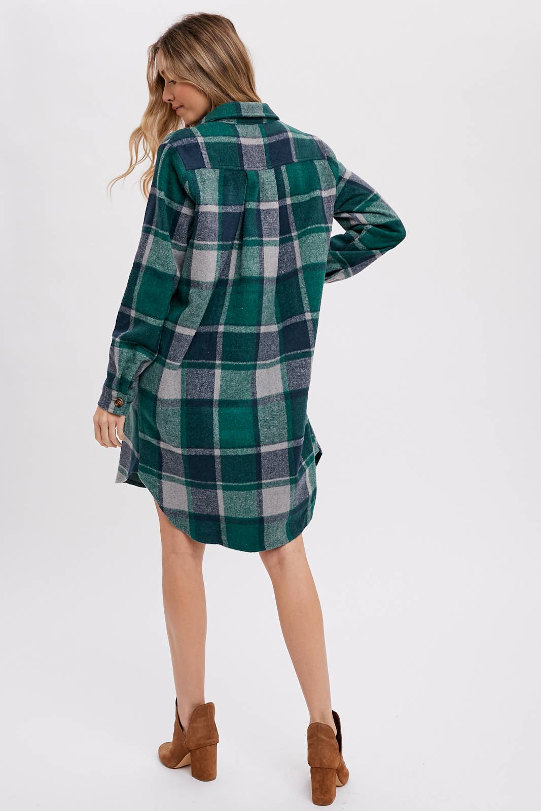 Bluivy - FLANNEL PLAID LONGLINE SHACKET