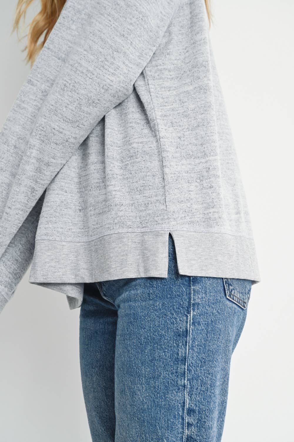 Bluivy - HEATHER CONTRAST SWEATSHIRT PULLOVER