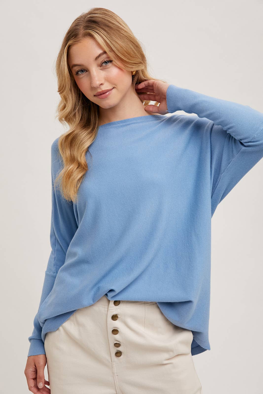Bluivy - FLOWY BOATNECK DOLMAN TUNIC