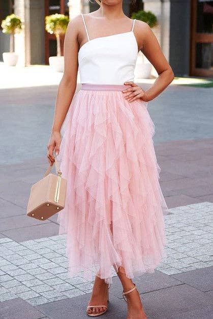Supreme Fashion - A-line Long Tulle Skirts