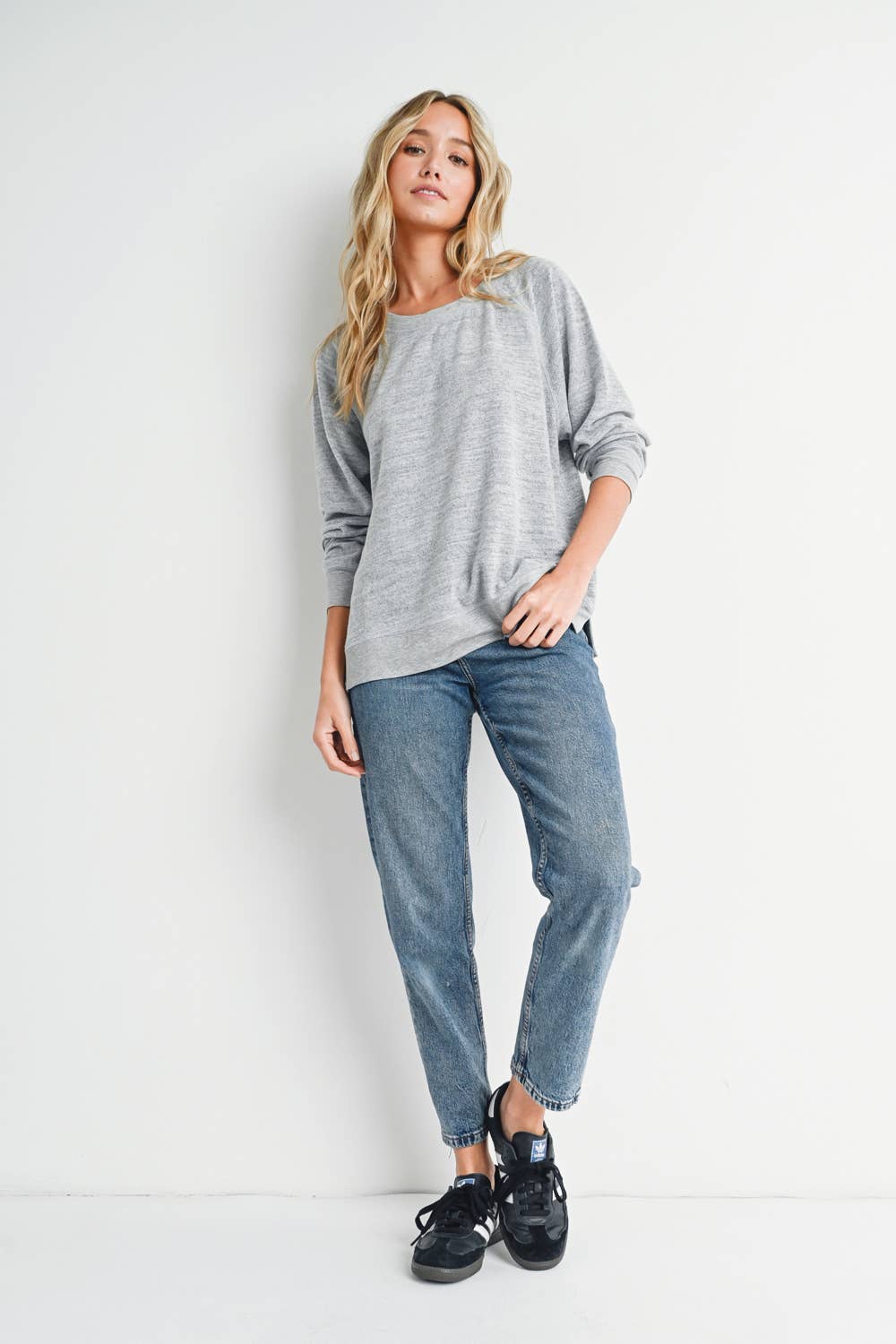 Bluivy - HEATHER CONTRAST SWEATSHIRT PULLOVER