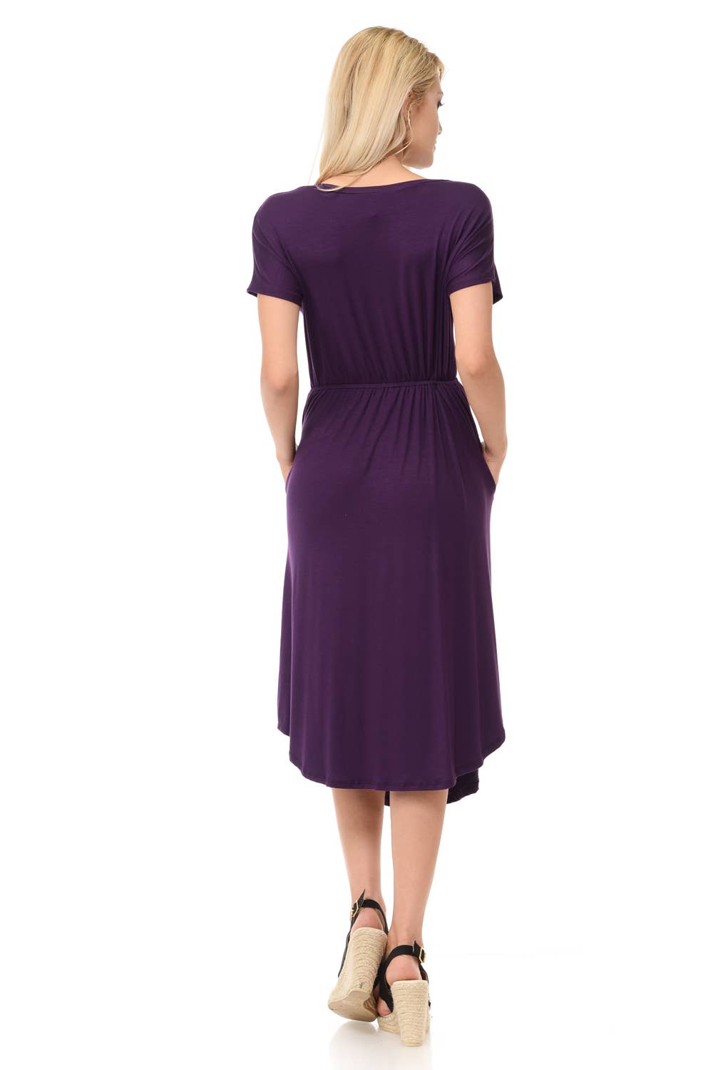 Allium - Drop Shoulder Midi Dress with Pockets