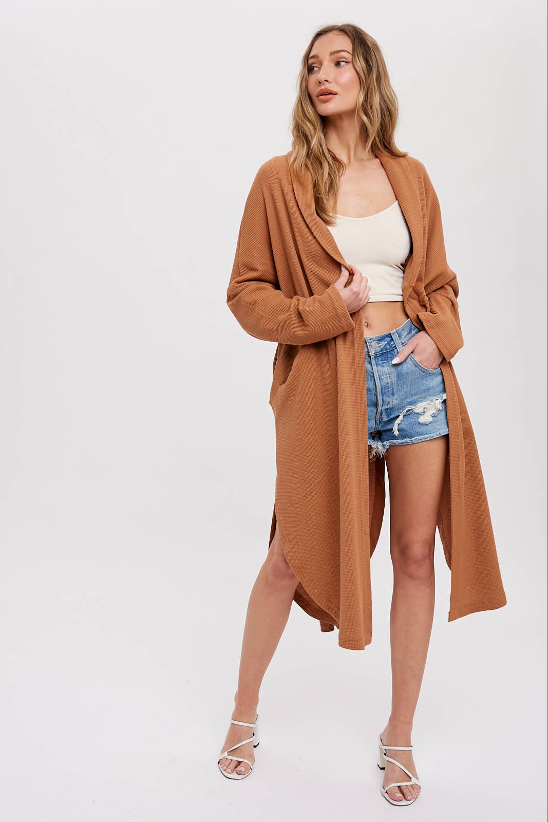 Bluivy - THERMAL KNIT OVERSIZED CARDIGAN