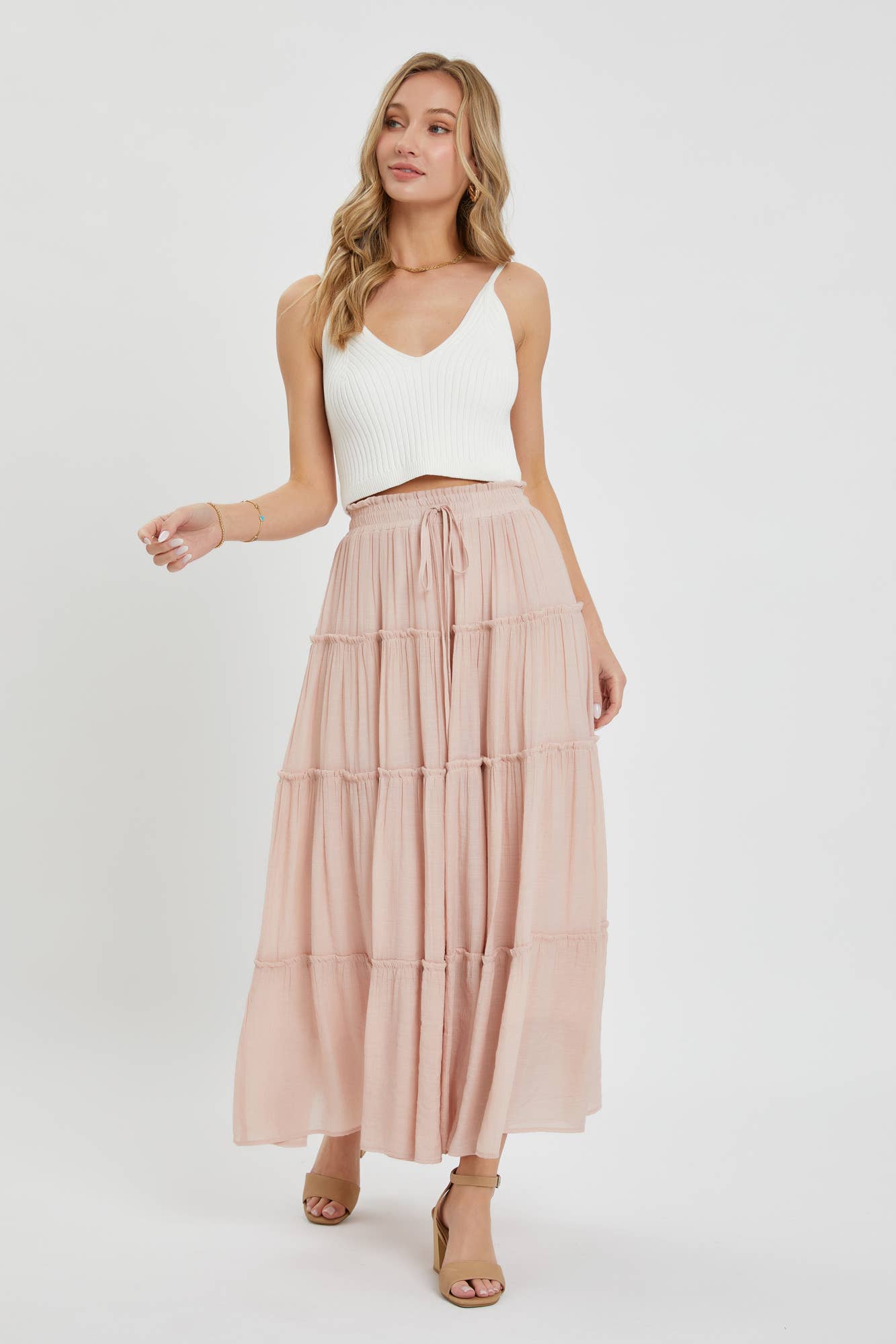 Sweet Lovely by Jen - BESTSELLER FLOWY TIERED MAXI  SKIRT
