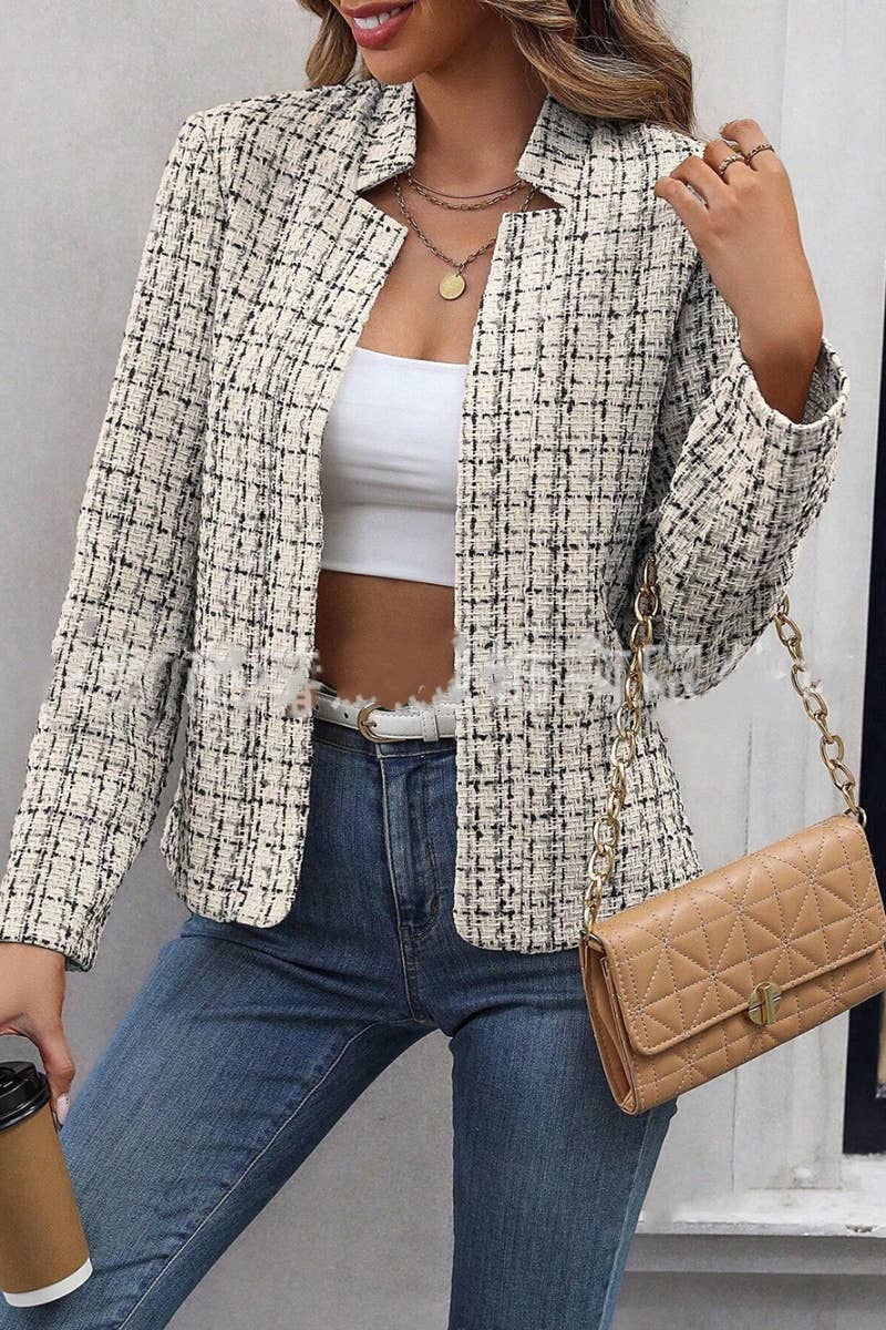 NINEXIS - CWOJA0965_FALL FASHION LONG SLEEVE SUIT SLIM JACKET