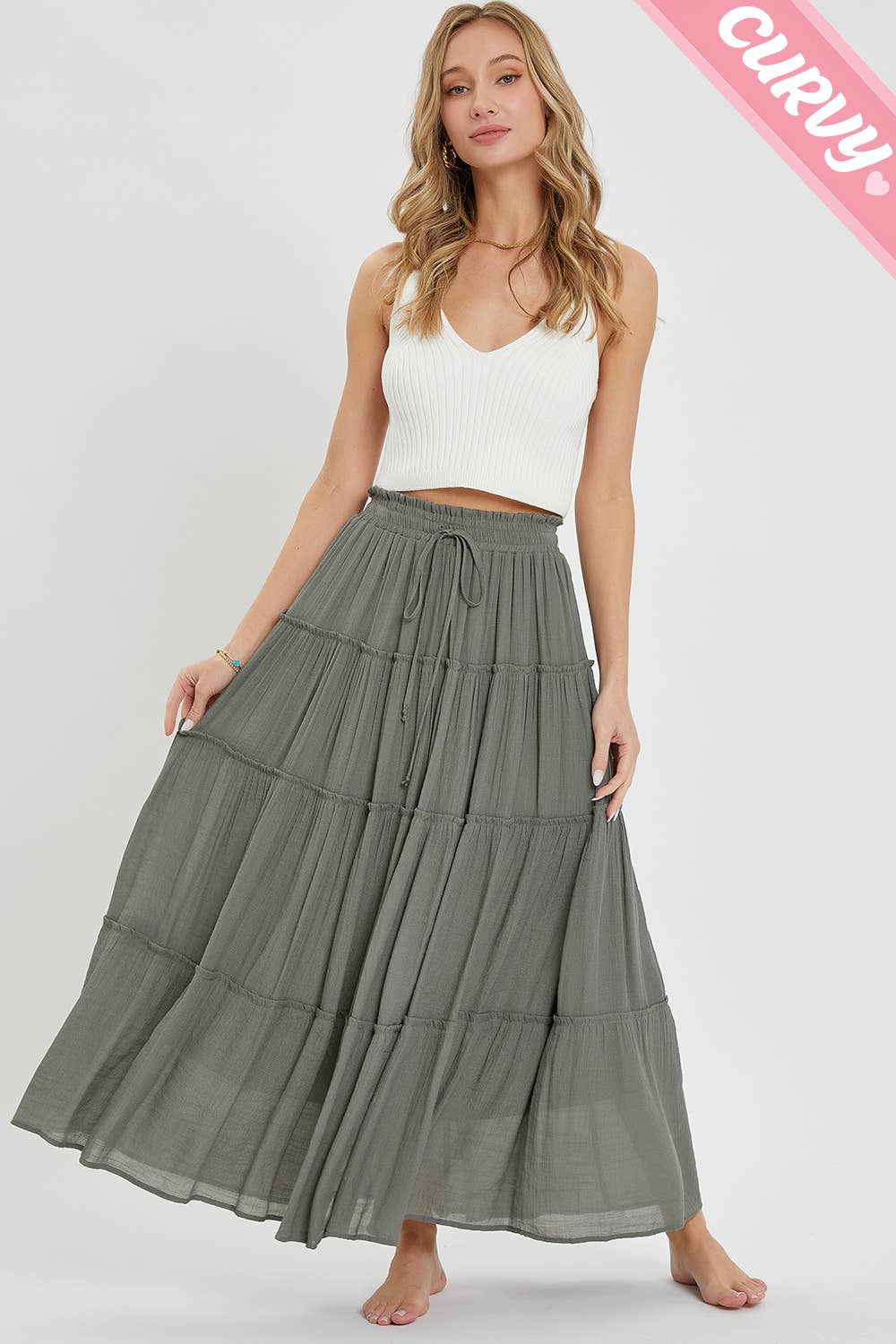 Sweet Lovely by Jen - MAXI SKIRT PLUS SIZE
