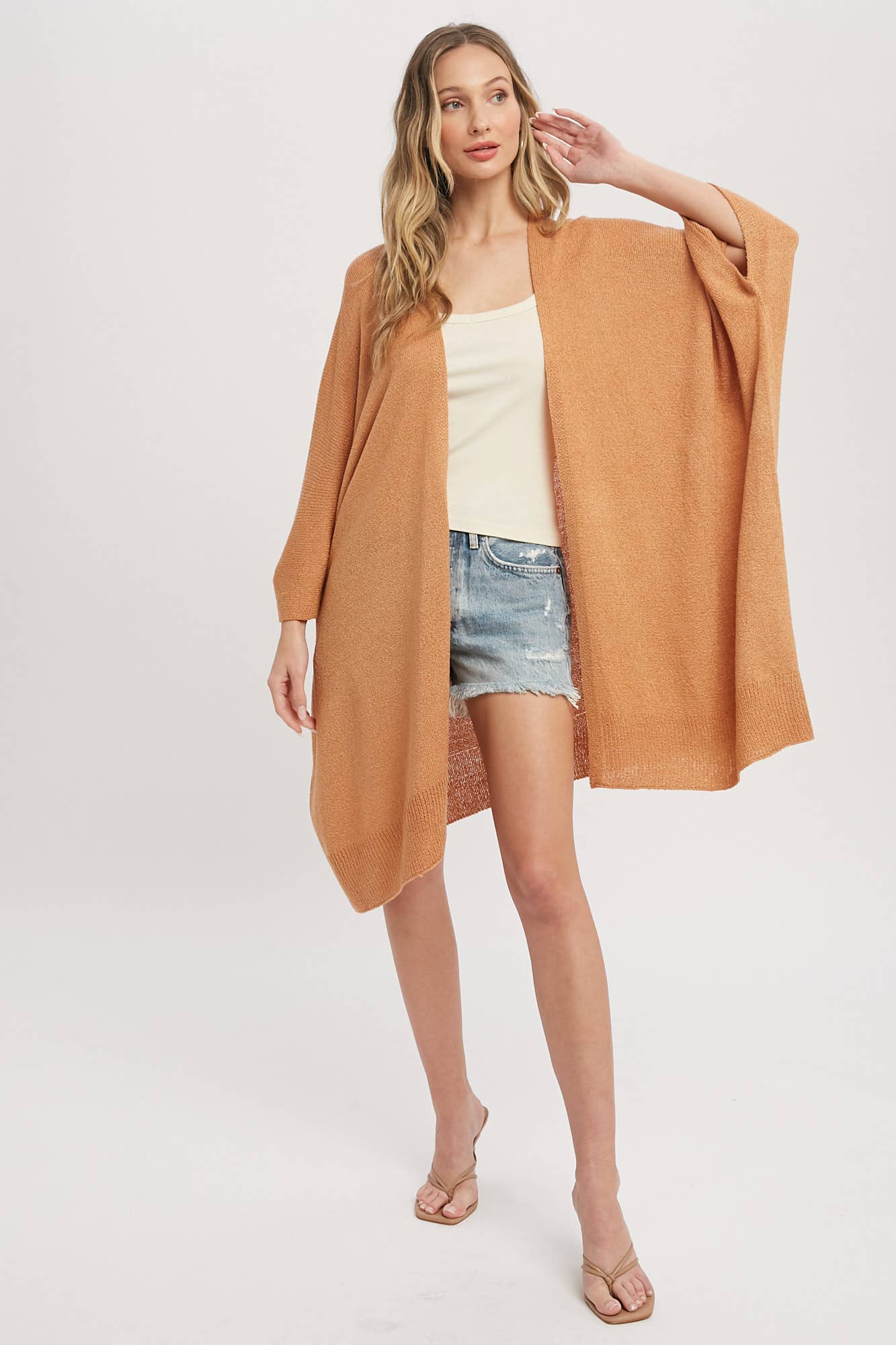 Bluivy - WIDE SLEEVE OPEN FRONT CARDIGAN
